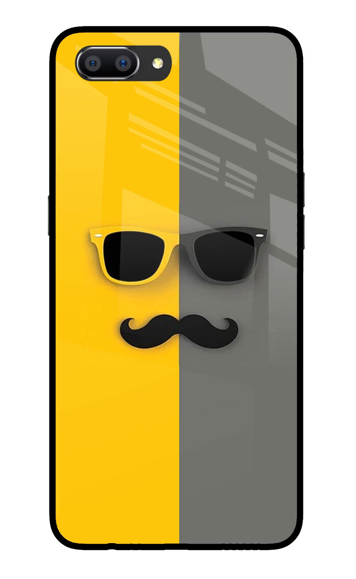 Sunglasses with Mustache Realme C1 Glass Case - Sunglasses with Mustache Realme C1 Glass Case Sunglasses with Mustache Realme C1 Glass Case