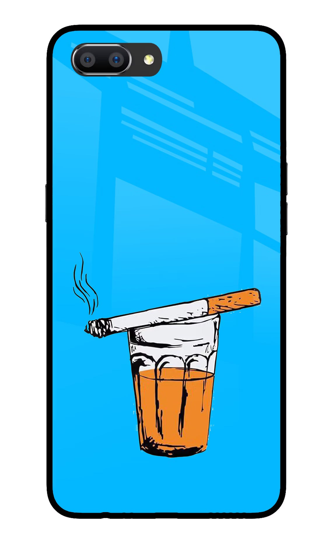 Chai Sutta Realme C1 Glass Case - Chai Sutta Realme C1 Glass Case Chai Sutta Realme C1 Glass Case