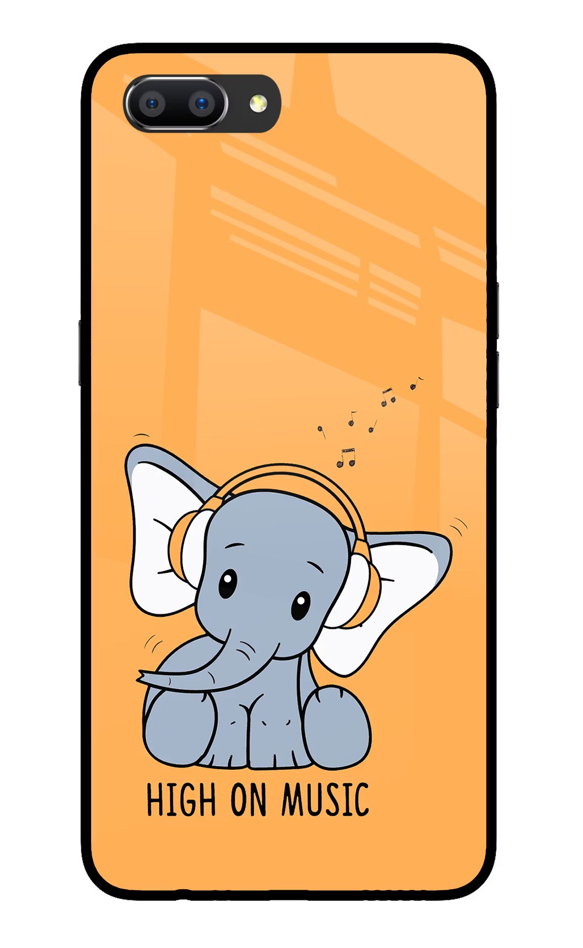 High On Music Realme C1 Glass Case - High On Music Realme C1 Glass Case High On Music Realme C1 Glass Case