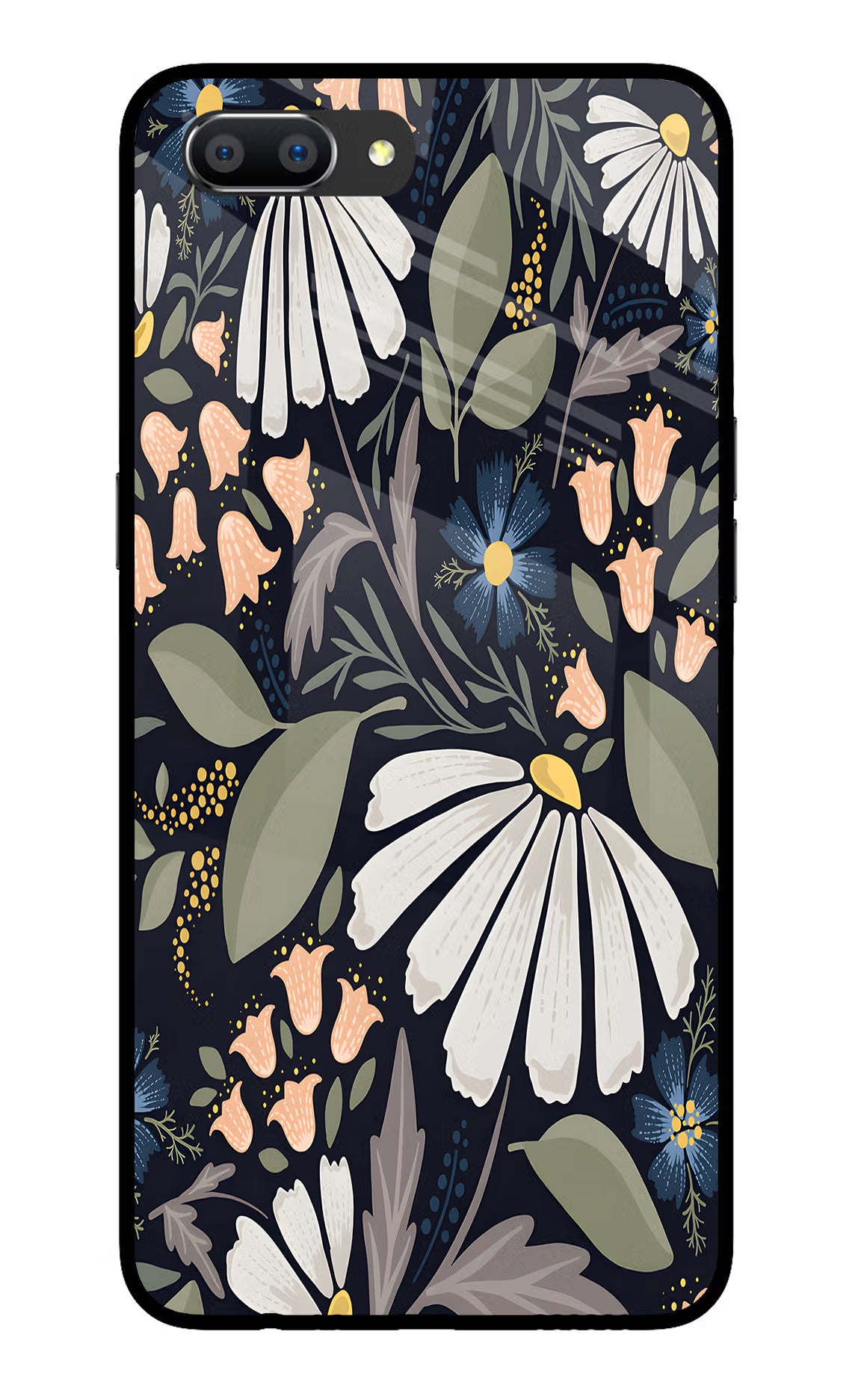 Flowers Art Realme C1 Glass Case - Flowers Art Realme C1 Glass Case Flowers Art Realme C1 Glass Case