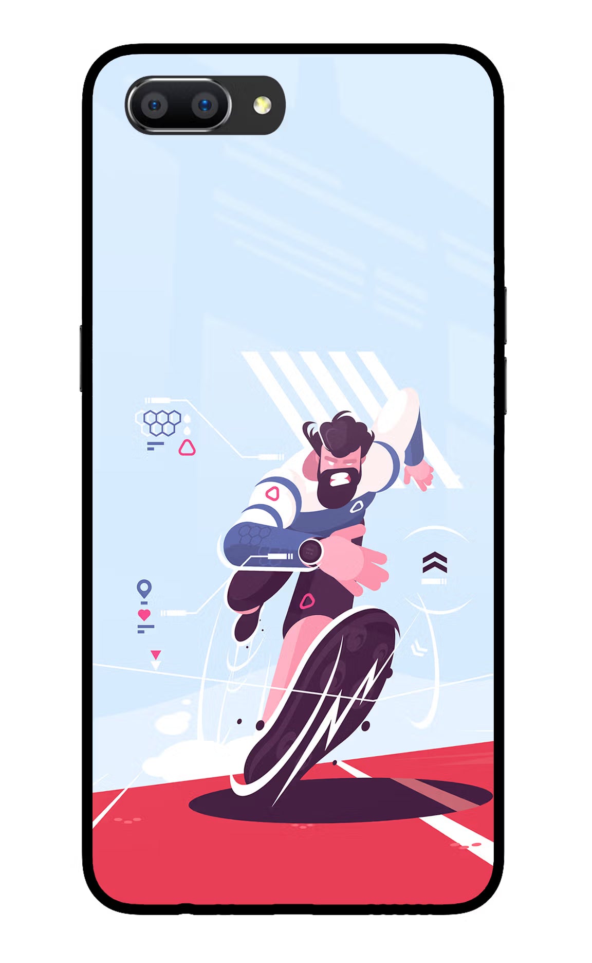 Run Pro Realme C1 Glass Case - Run Pro Realme C1 Glass Case Run Pro Realme C1 Glass Case