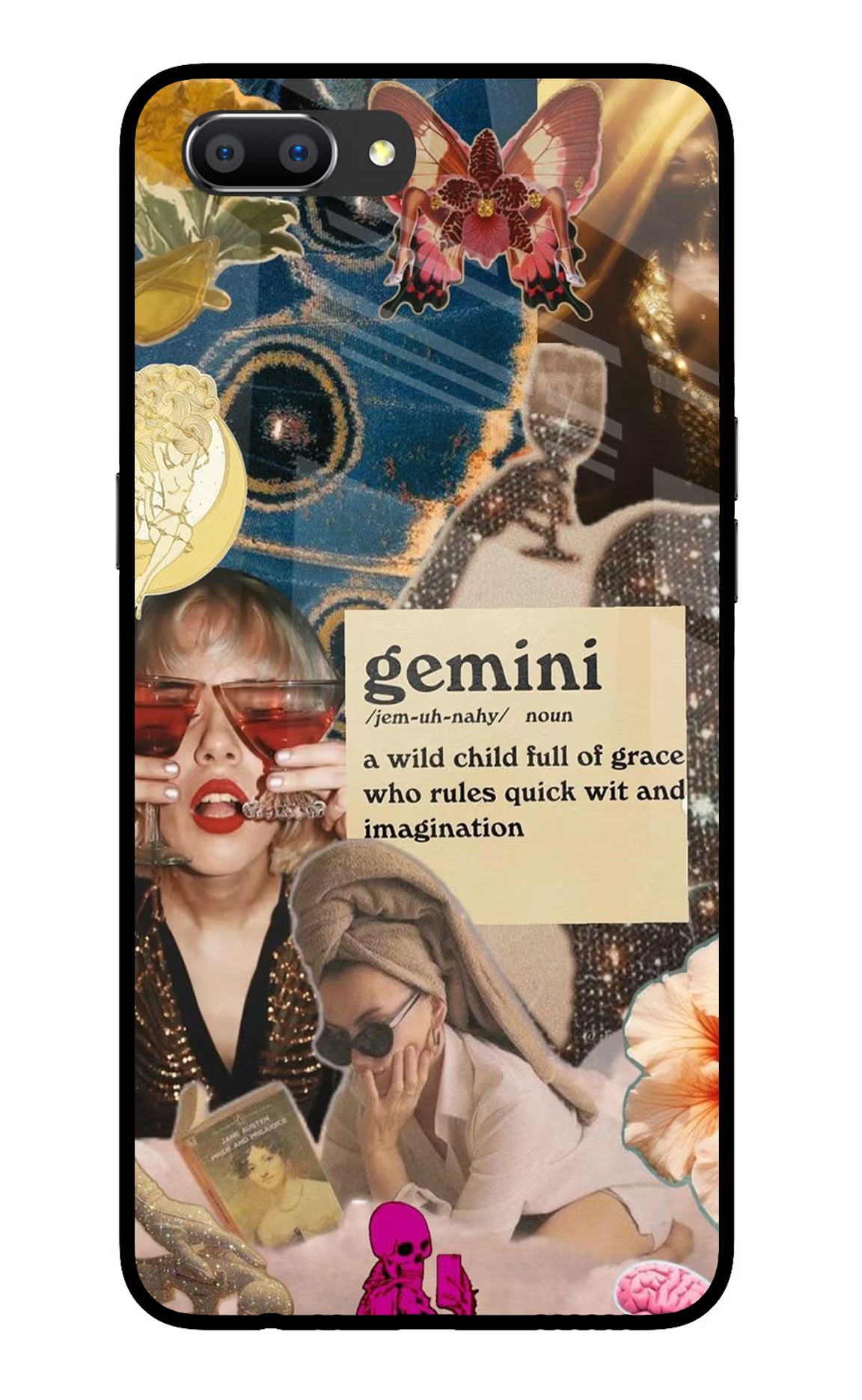 Gemini Zodiac Realme C1 Glass Case - Gemini Zodiac Realme C1 Glass Case Gemini Zodiac Realme C1 Glass Case