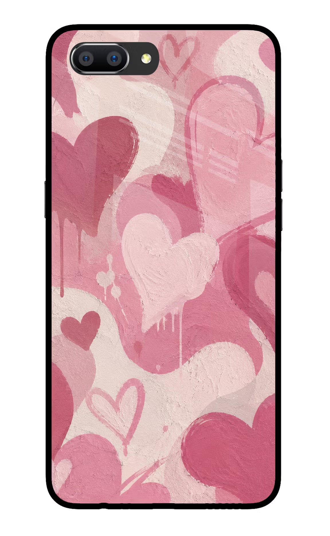 Hearty case Realme C1 Glass Case - Hearty case Realme C1 Glass Case Hearty case Realme C1 Glass Case