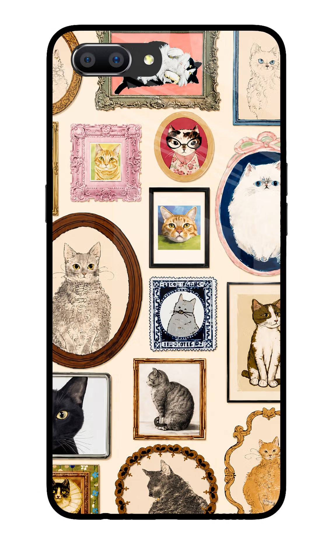 Mirror Cats Realme C1 Glass Case - Mirror Cats Realme C1 Glass Case Mirror Cats Realme C1 Glass Case