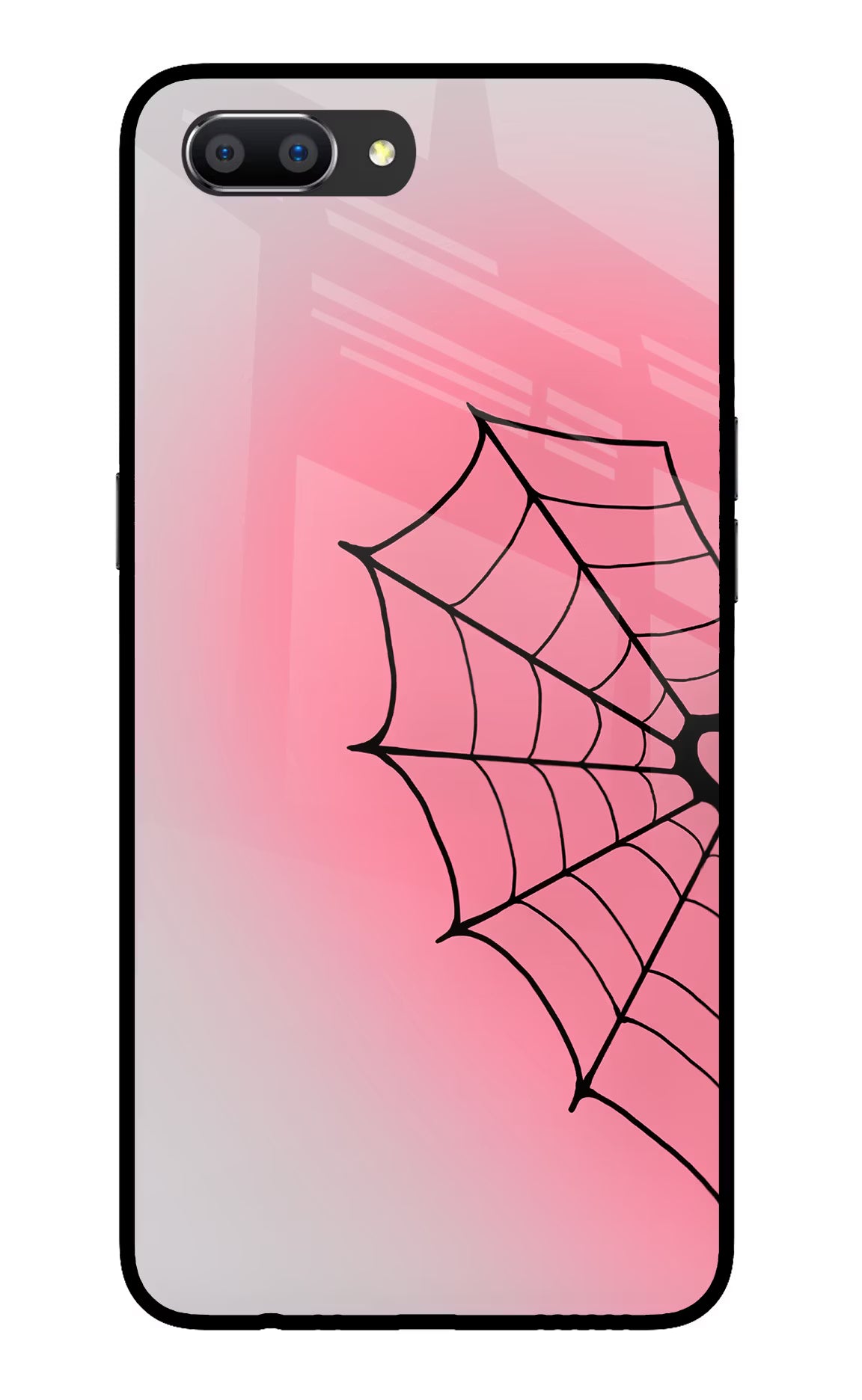Pink Web Realme C1 Glass Case - Pink Web Realme C1 Glass Case Pink Web Realme C1 Glass Case
