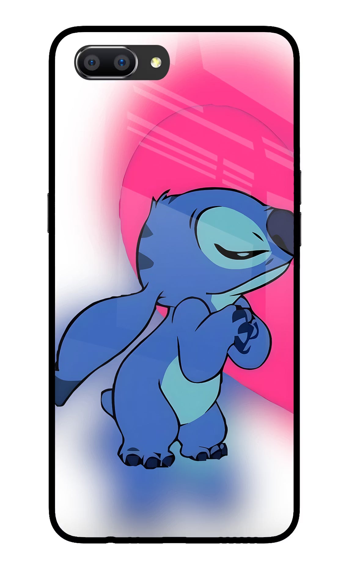 Stitch Hug Realme C1 Glass Case - Stitch Hug Realme C1 Glass Case Stitch Hug Realme C1 Glass Case