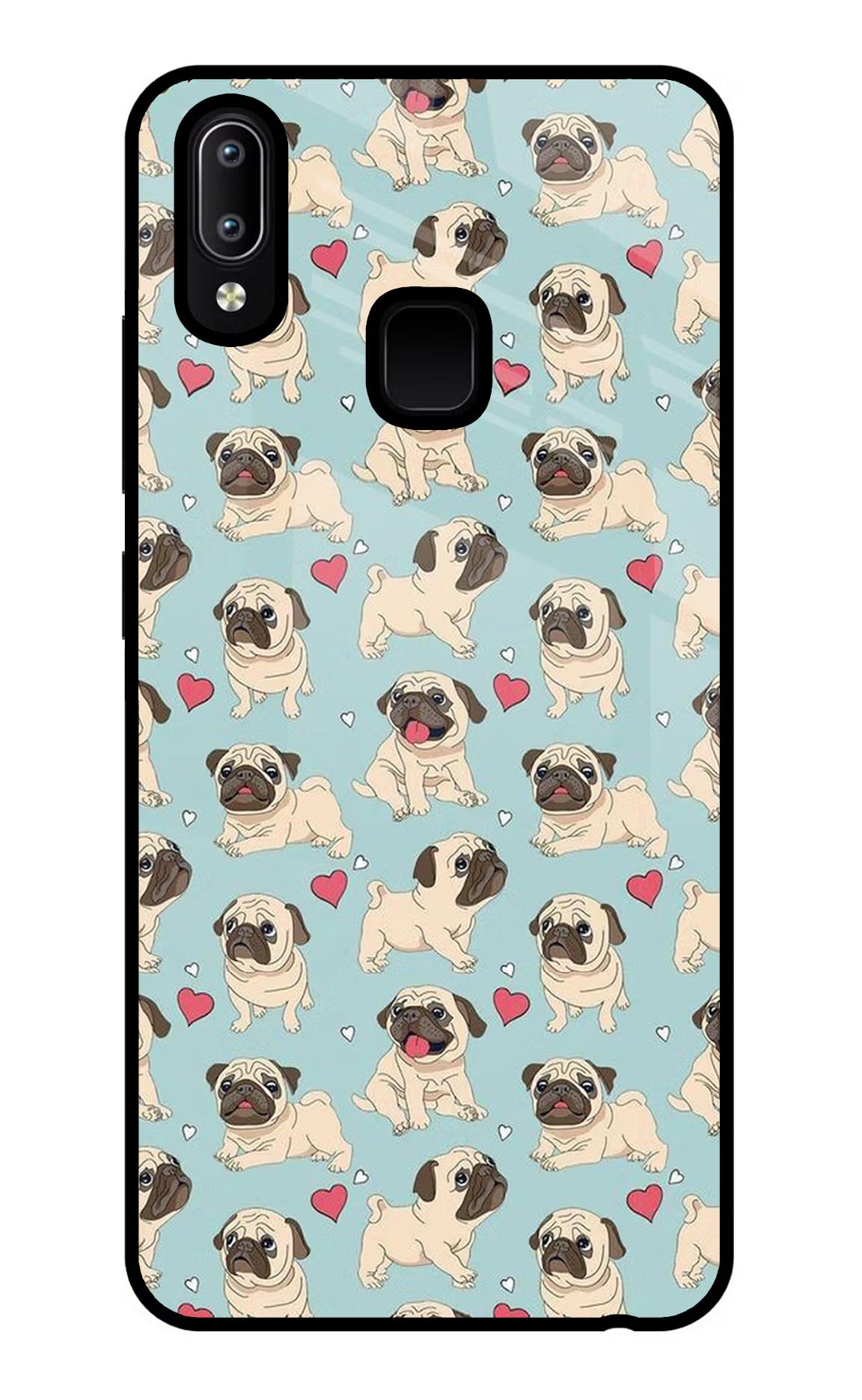 Pug Dog Vivo Y91/Y93/Y95 Glass Case - Pug Dog Vivo Y91/Y93/Y95 Glass Case Pug Dog Vivo Y91/Y93/Y95 Glass Case
