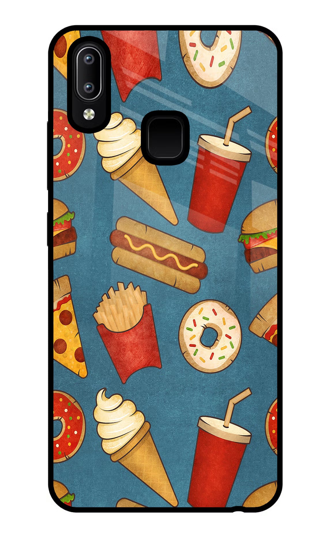 Foodie Vivo Y91/Y93/Y95 Glass Case - Foodie Vivo Y91/Y93/Y95 Glass Case Foodie Vivo Y91/Y93/Y95 Glass Case