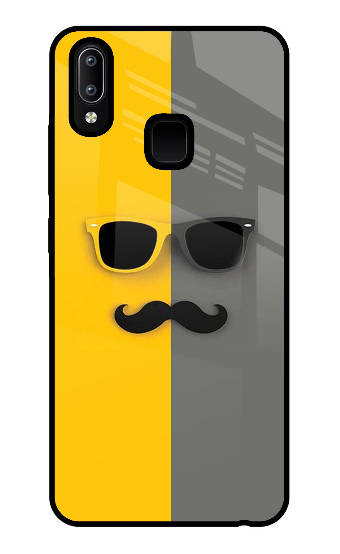 Sunglasses with Mustache Vivo Y91/Y93/Y95 Glass Case - Sunglasses with Mustache Vivo Y91/Y93/Y95 Glass Case Sunglasses with Mustache Vivo Y91/Y93/Y95 Glass Case