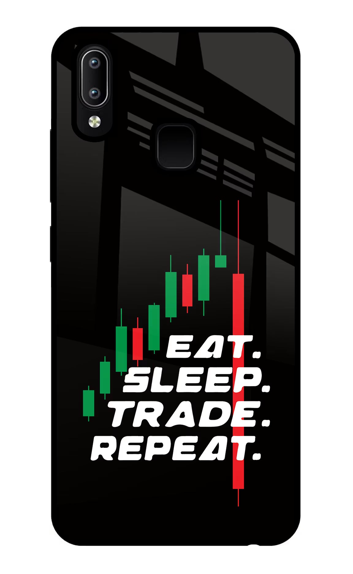 Eat Sleep Trade Repeat Vivo Y91/Y93/Y95 Glass Case - Eat Sleep Trade Repeat Vivo Y91/Y93/Y95 Glass Case Eat Sleep Trade Repeat Vivo Y91/Y93/Y95 Glass Case