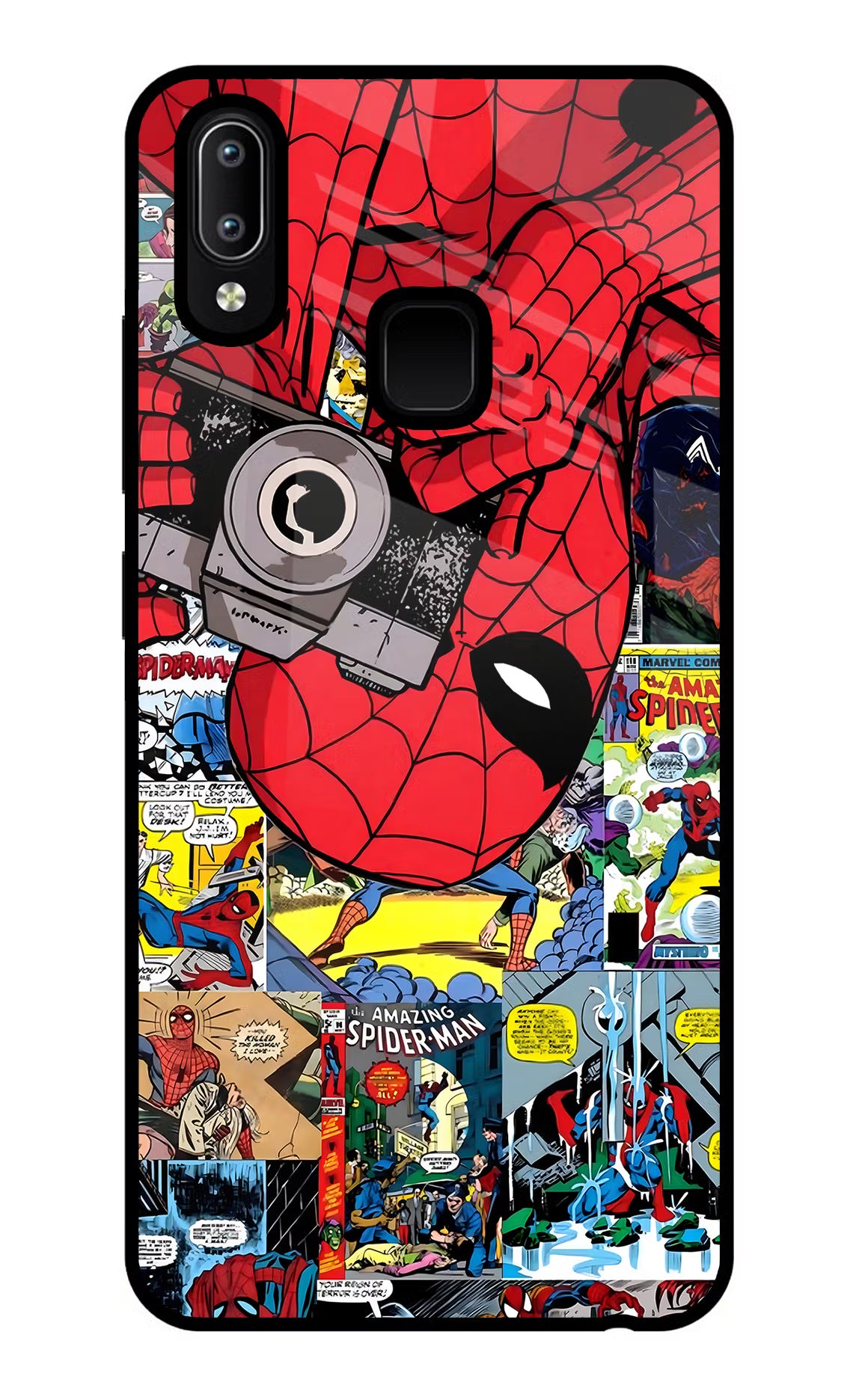 Spider Man Vivo Y91/Y93/Y95 Glass Case - Spider Man Vivo Y91/Y93/Y95 Glass Case Spider Man Vivo Y91/Y93/Y95 Glass Case