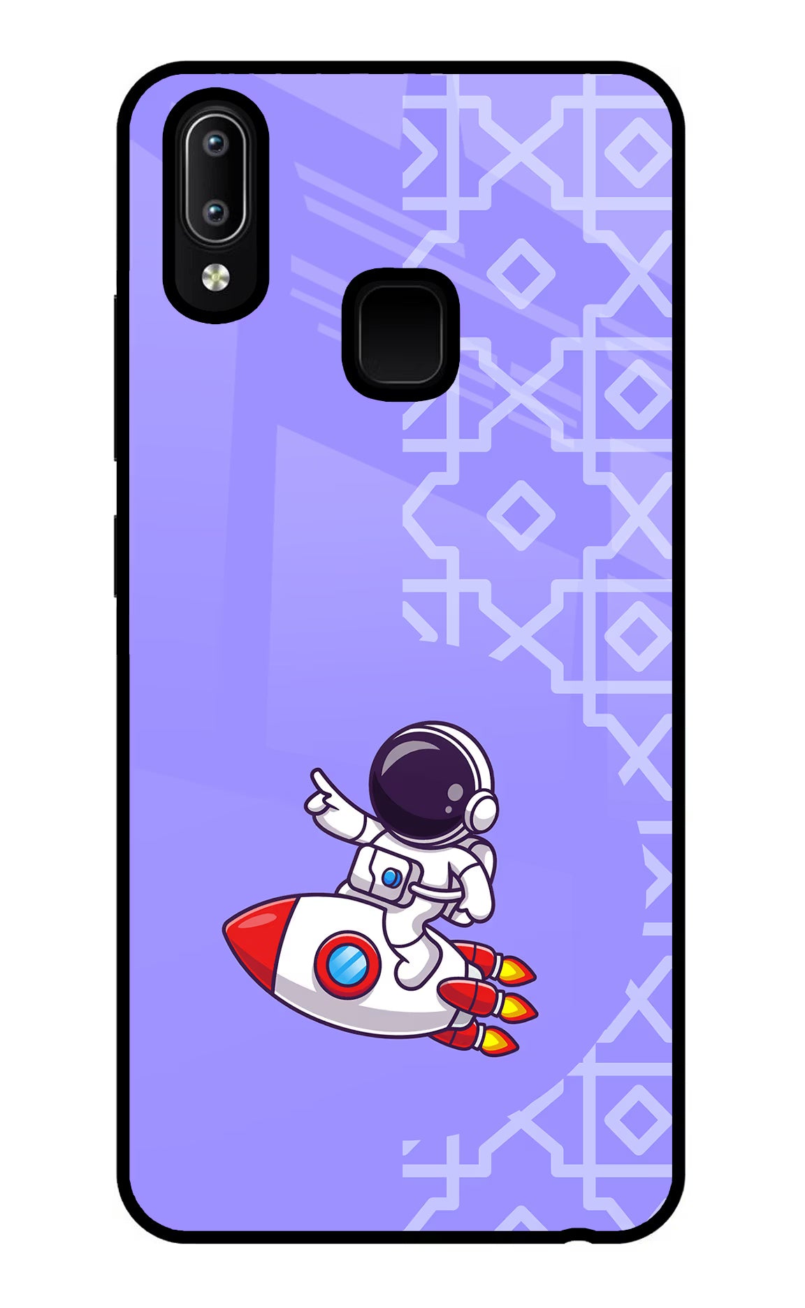 Cute Astronaut Vivo Y91/Y93/Y95 Glass Case - Cute Astronaut Vivo Y91/Y93/Y95 Glass Case Cute Astronaut Vivo Y91/Y93/Y95 Glass Case