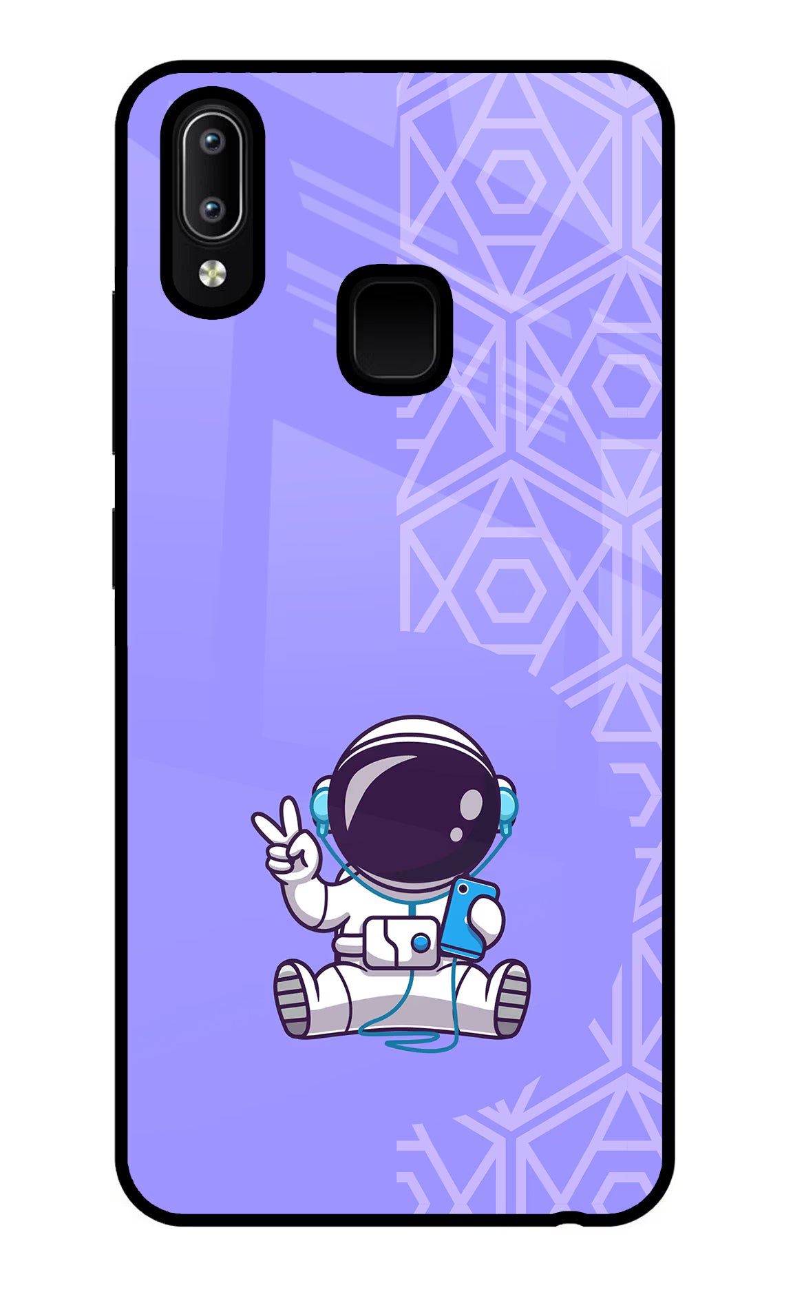 Cute Astronaut Chilling Vivo Y91/Y93/Y95 Glass Case - Cute Astronaut Chilling Vivo Y91/Y93/Y95 Glass Case Cute Astronaut Chilling Vivo Y91/Y93/Y95 Glass Case