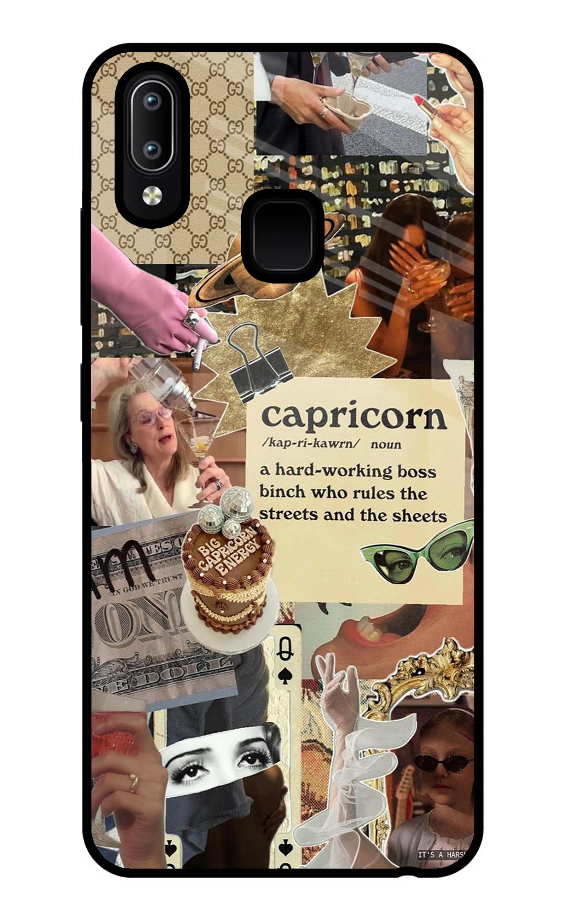 Capricorn Zodiac Vivo Y91/Y93/Y95 Glass Case - Capricorn Zodiac Vivo Y91/Y93/Y95 Glass Case Capricorn Zodiac Vivo Y91/Y93/Y95 Glass Case