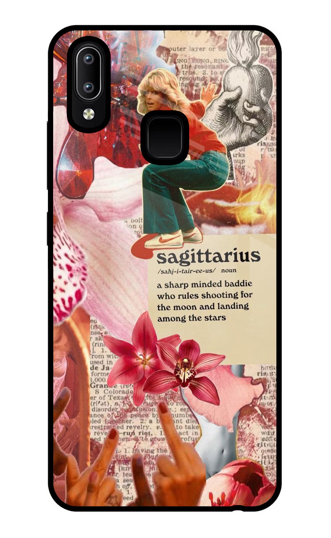 Sagittarius Zodiac Vivo Y91/Y93/Y95 Glass Case - Sagittarius Zodiac Vivo Y91/Y93/Y95 Glass Case Sagittarius Zodiac Vivo Y91/Y93/Y95 Glass Case
