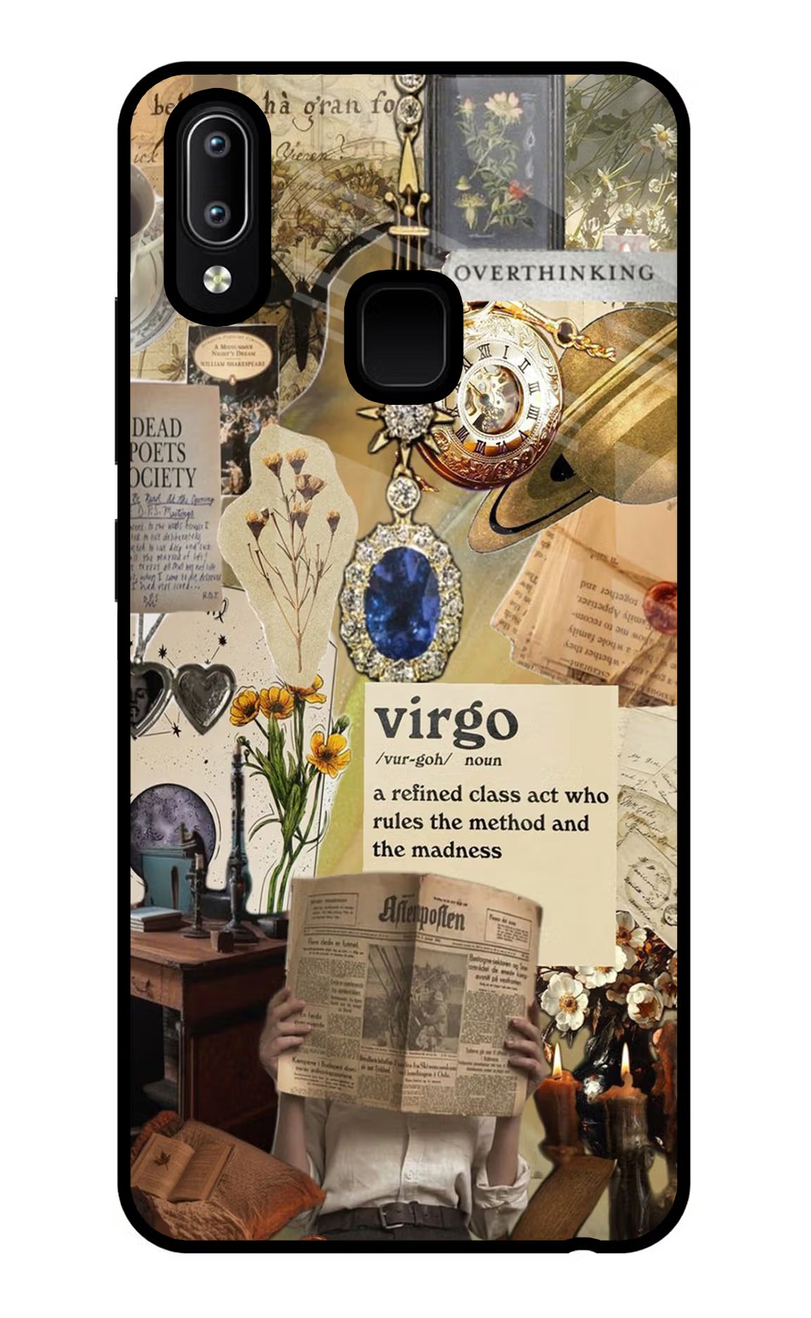 Virgo Zodiac Vivo Y91/Y93/Y95 Glass Case - Virgo Zodiac Vivo Y91/Y93/Y95 Glass Case Virgo Zodiac Vivo Y91/Y93/Y95 Glass Case
