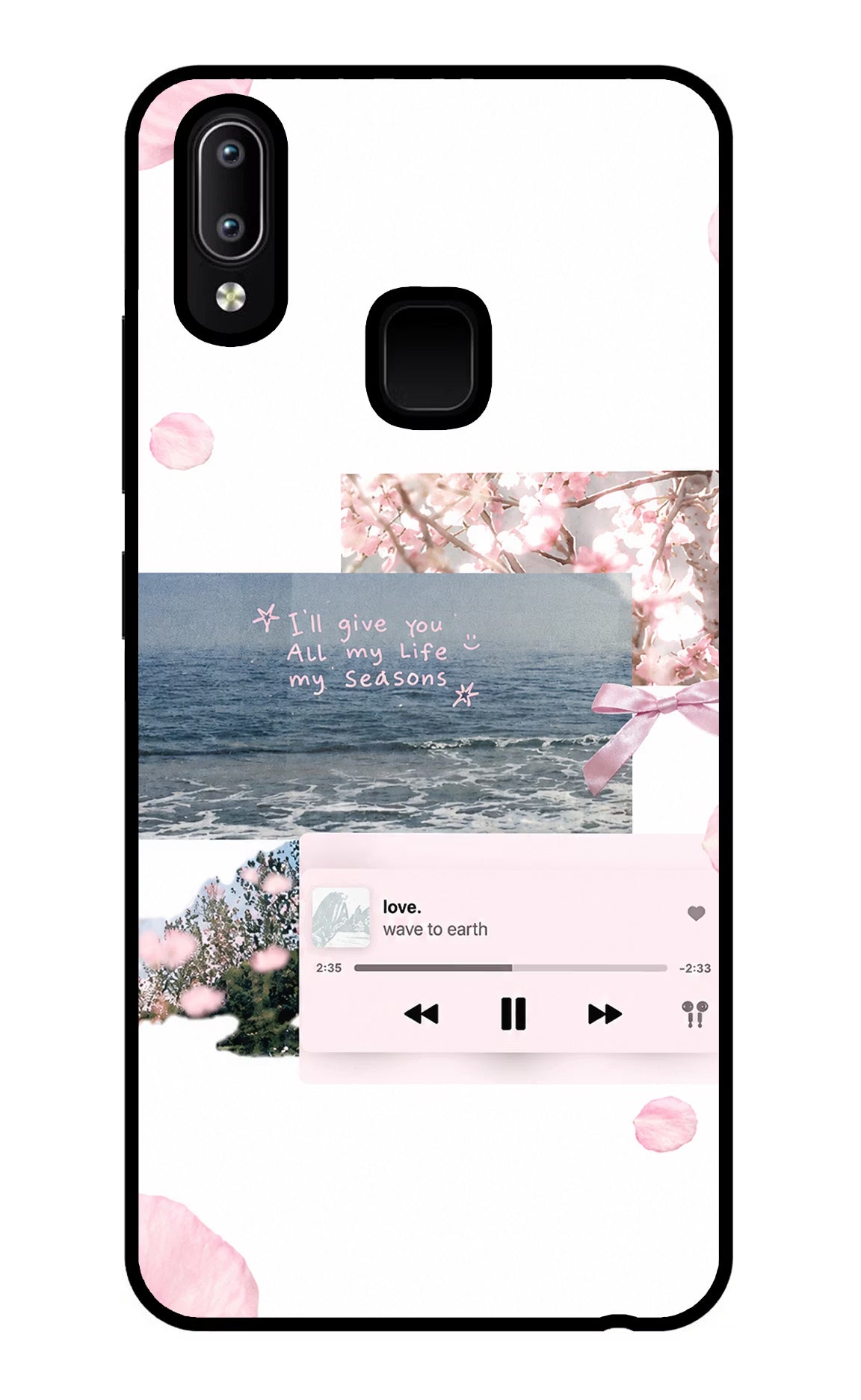 Wave to earth Vivo Y91/Y93/Y95 Glass Case - Wave to earth Vivo Y91/Y93/Y95 Glass Case Wave to earth Vivo Y91/Y93/Y95 Glass Case
