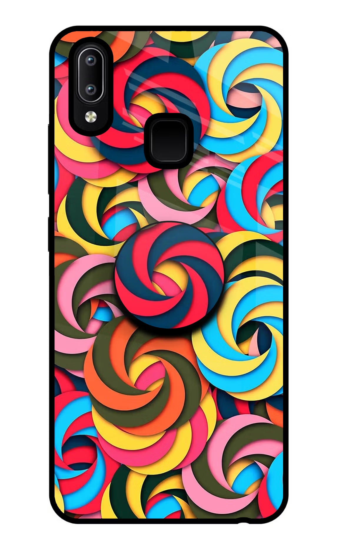 Spiral Pattern Vivo Y91/Y93/Y95 Glass Case - Spiral Pattern Vivo Y91/Y93/Y95 Glass Case Spiral Pattern Vivo Y91/Y93/Y95 Glass Case