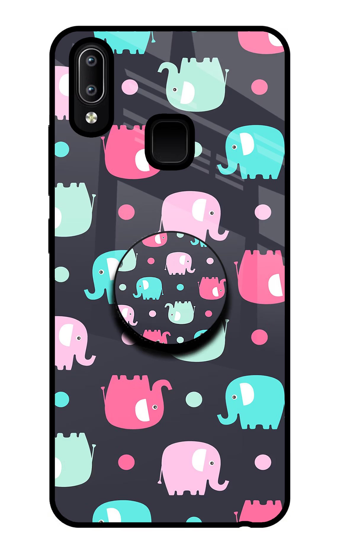 Baby Elephants Vivo Y91/Y93/Y95 Glass Case - Baby Elephants Vivo Y91/Y93/Y95 Glass Case Baby Elephants Vivo Y91/Y93/Y95 Glass Case