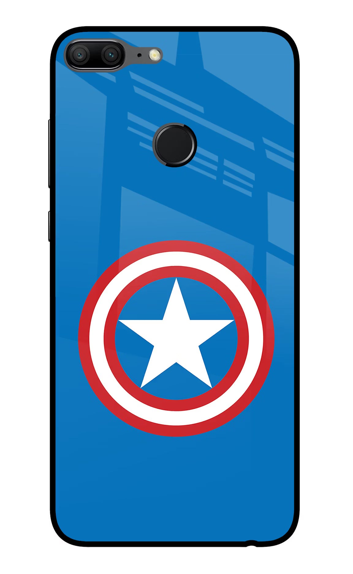Captain America Logo Honor 9 Lite Glass Case - Captain America Logo Honor 9 Lite Glass Case Captain America Logo Honor 9 Lite Glass Case