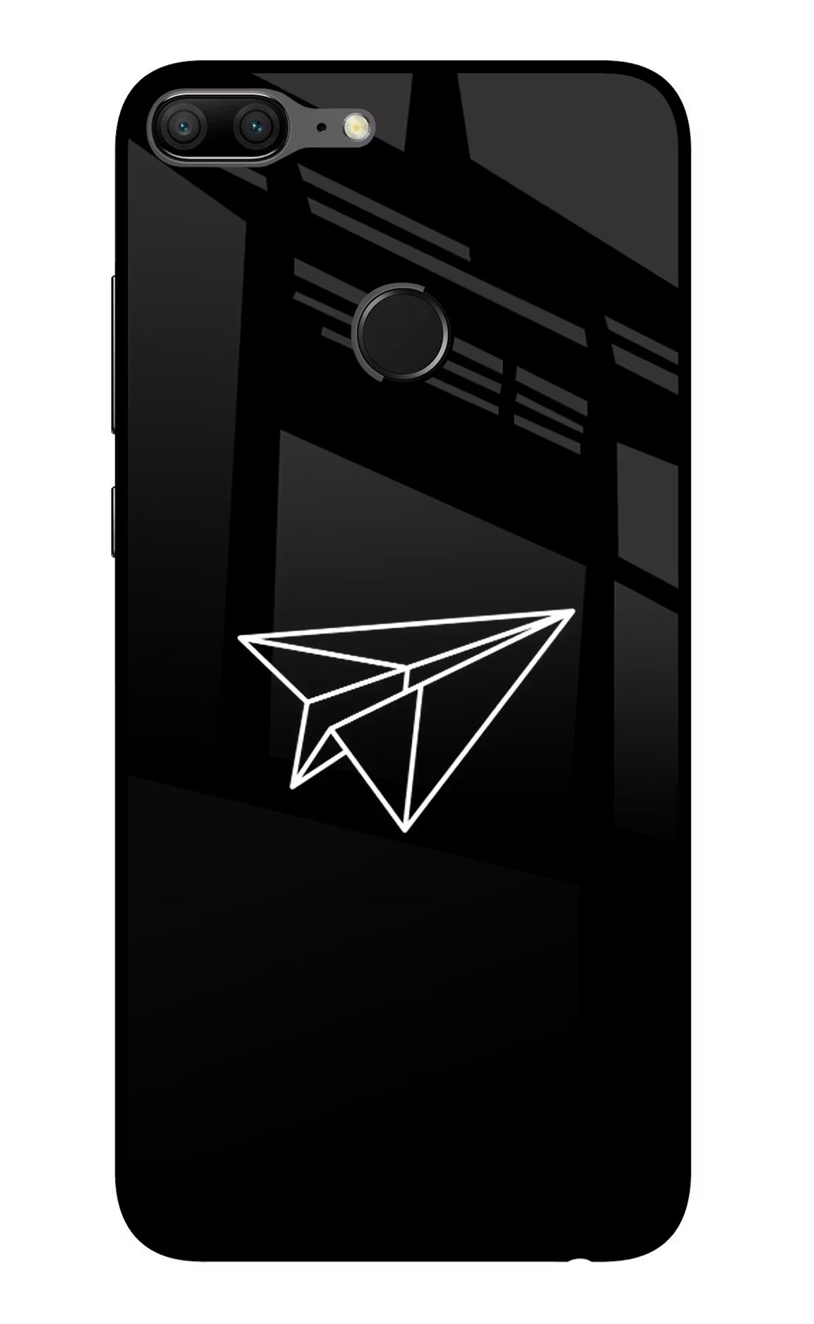 Paper Plane White Honor 9 Lite Glass Case - Paper Plane White Honor 9 Lite Glass Case Paper Plane White Honor 9 Lite Glass Case