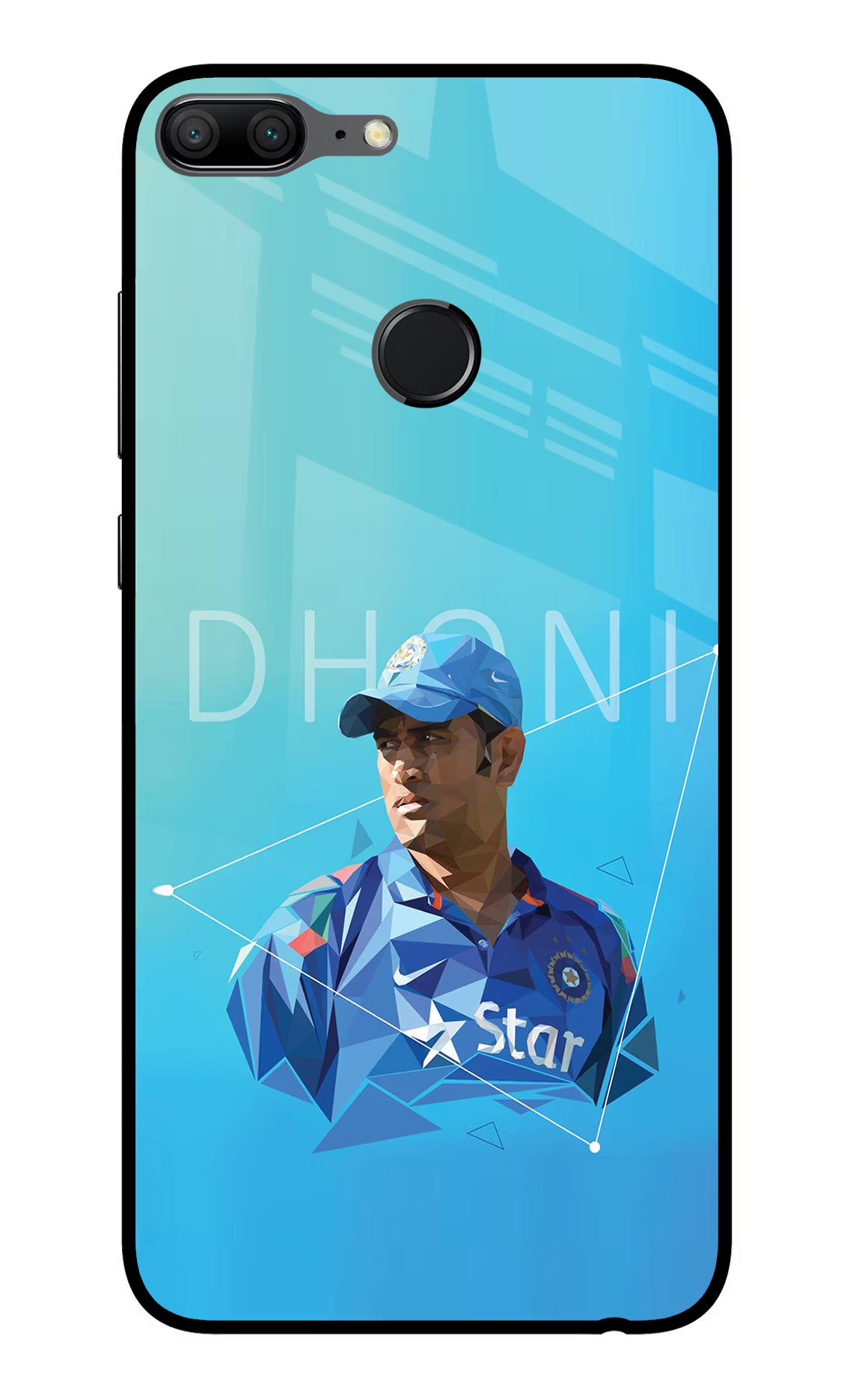 Dhoni Artwork Honor 9 Lite Glass Case - Dhoni Artwork Honor 9 Lite Glass Case Dhoni Artwork Honor 9 Lite Glass Case
