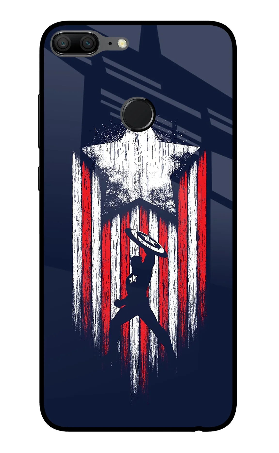 Captain America Marvel Art Honor 9 Lite Glass Case - Captain America Marvel Art Honor 9 Lite Glass Case Captain America Marvel Art Honor 9 Lite Glass Case