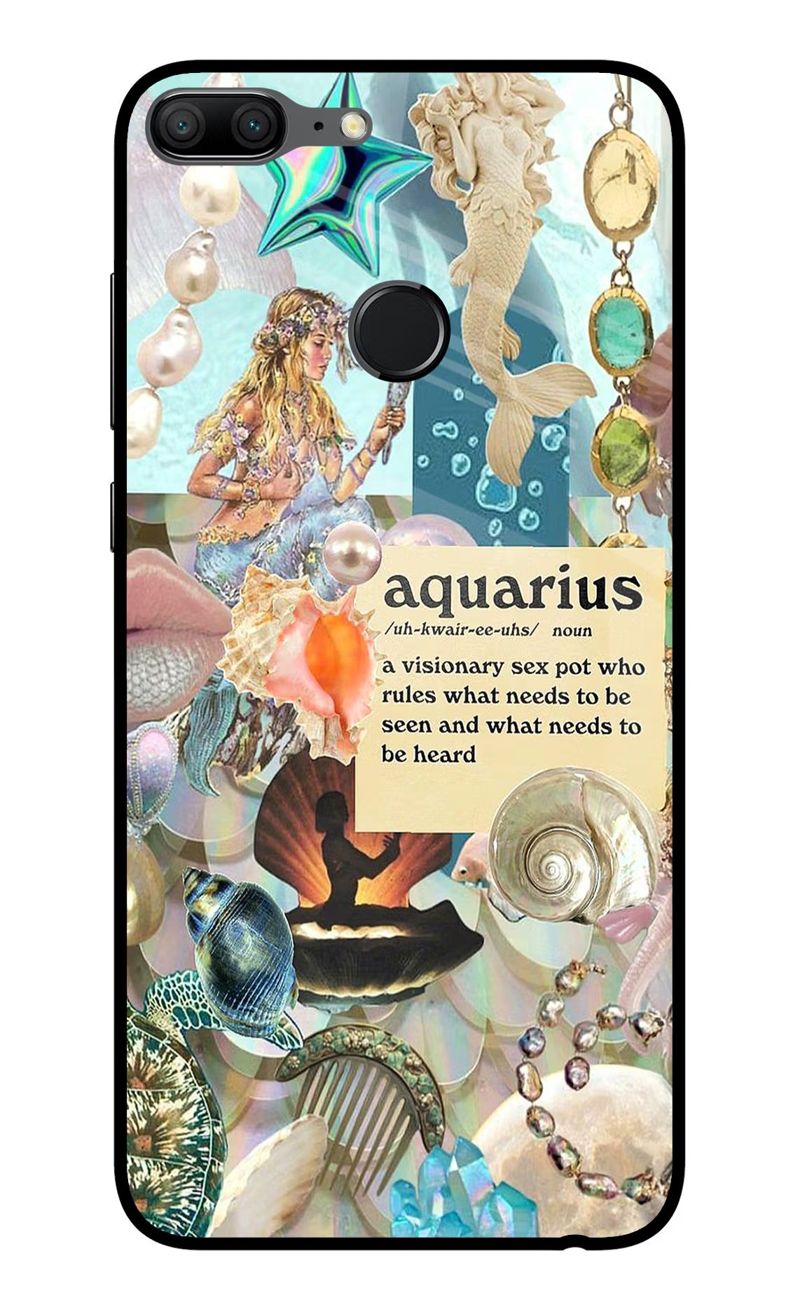Aquarius Zodiac Honor 9 Lite Glass Case - Aquarius Zodiac Honor 9 Lite Glass Case Aquarius Zodiac Honor 9 Lite Glass Case