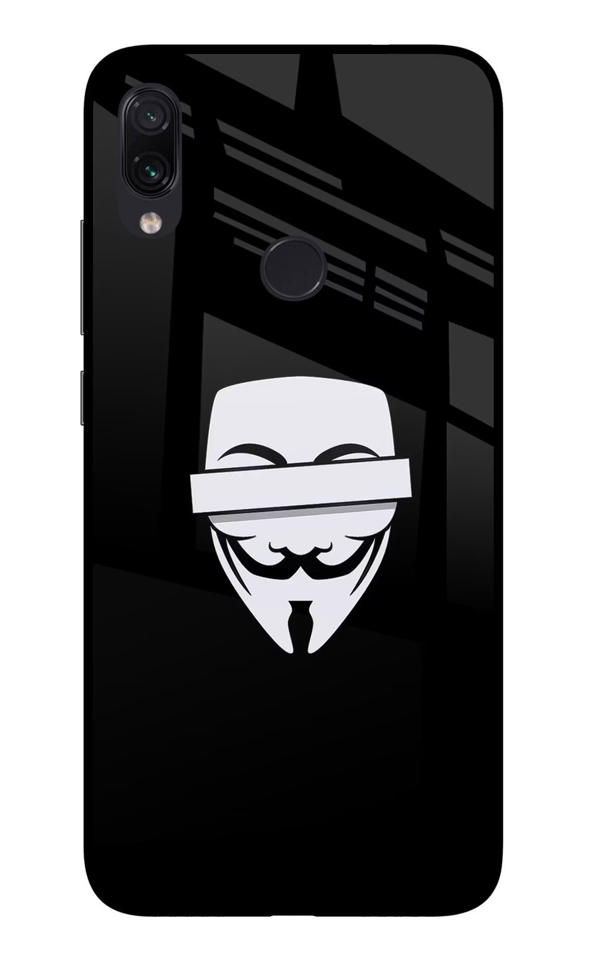 Anonymous Face Redmi Note 7/7S/7 Pro Glass Case - Anonymous Face Redmi Note 7/7S/7 Pro Glass Case Anonymous Face Redmi Note 7/7S/7 Pro Glass Case