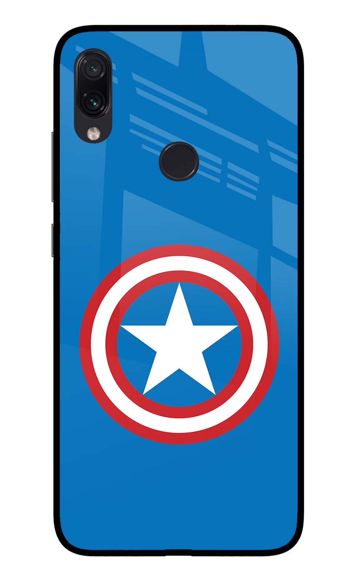Captain America Logo Redmi Note 7 Pro Glass Case - Captain America Logo Redmi Note 7 Pro Glass Case Captain America Logo Redmi Note 7 Pro Glass Case