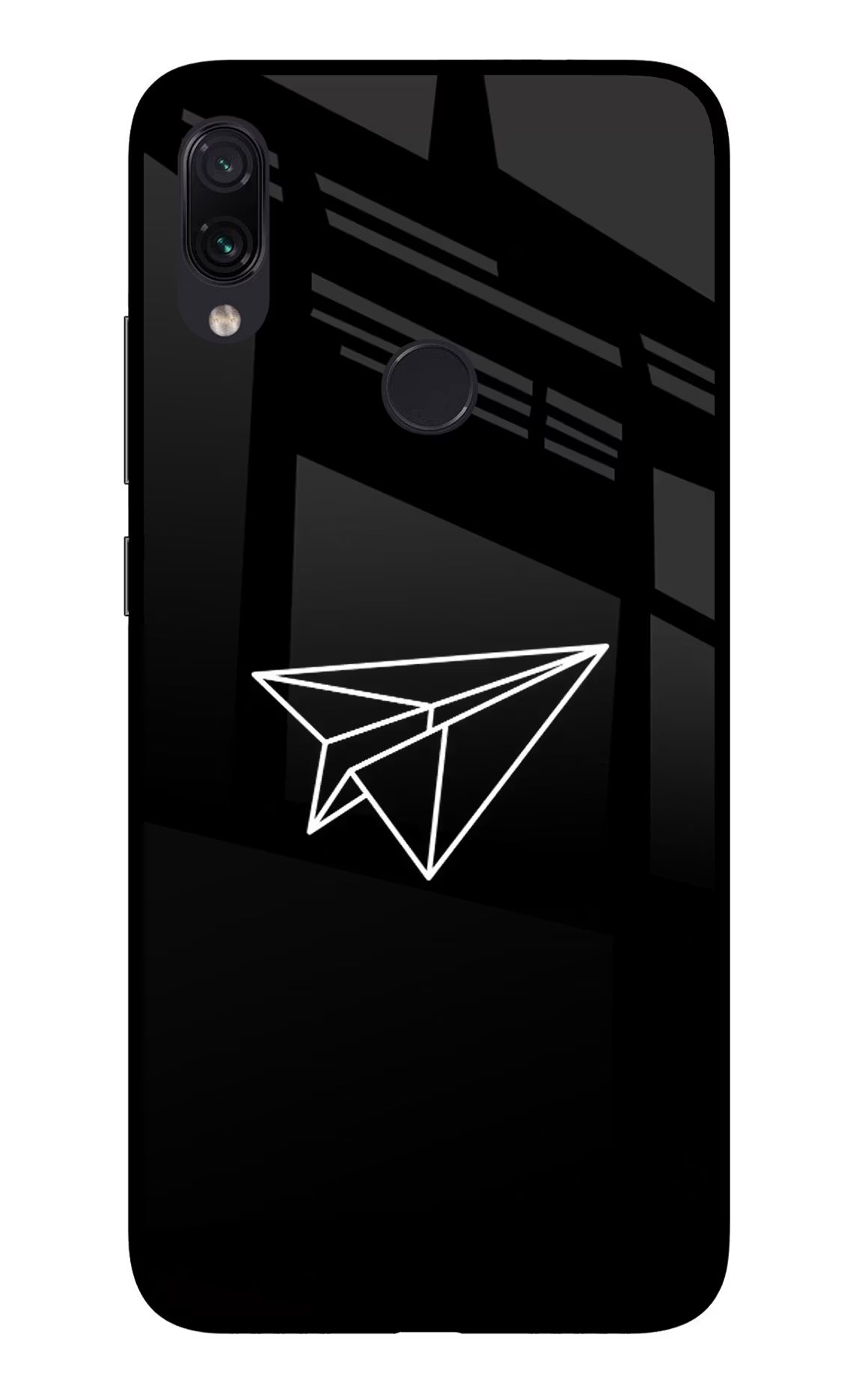 Paper Plane White Redmi Note 7 Pro Glass Case - Paper Plane White Redmi Note 7 Pro Glass Case Paper Plane White Redmi Note 7 Pro Glass Case