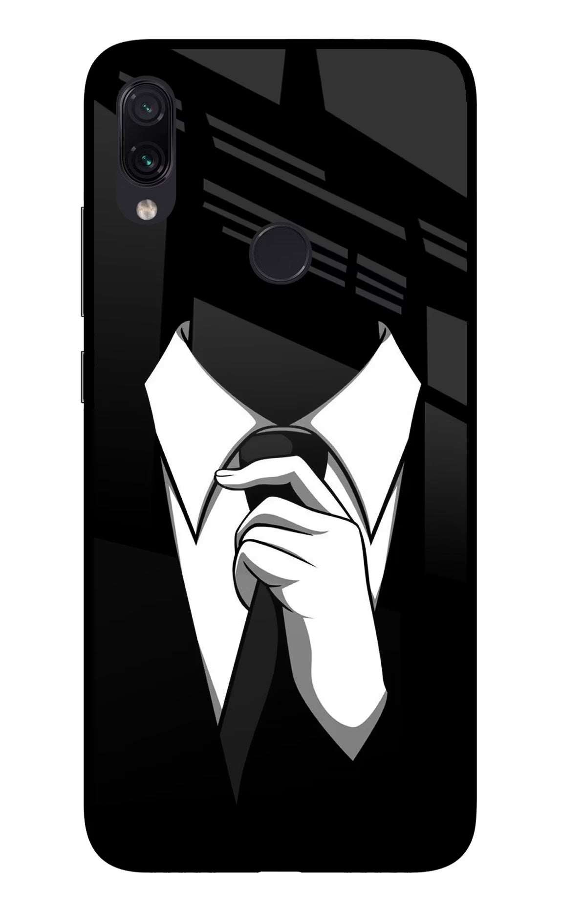Black Tie Redmi Note 7 Pro Glass Case - Black Tie Redmi Note 7 Pro Glass Case Black Tie Redmi Note 7 Pro Glass Case