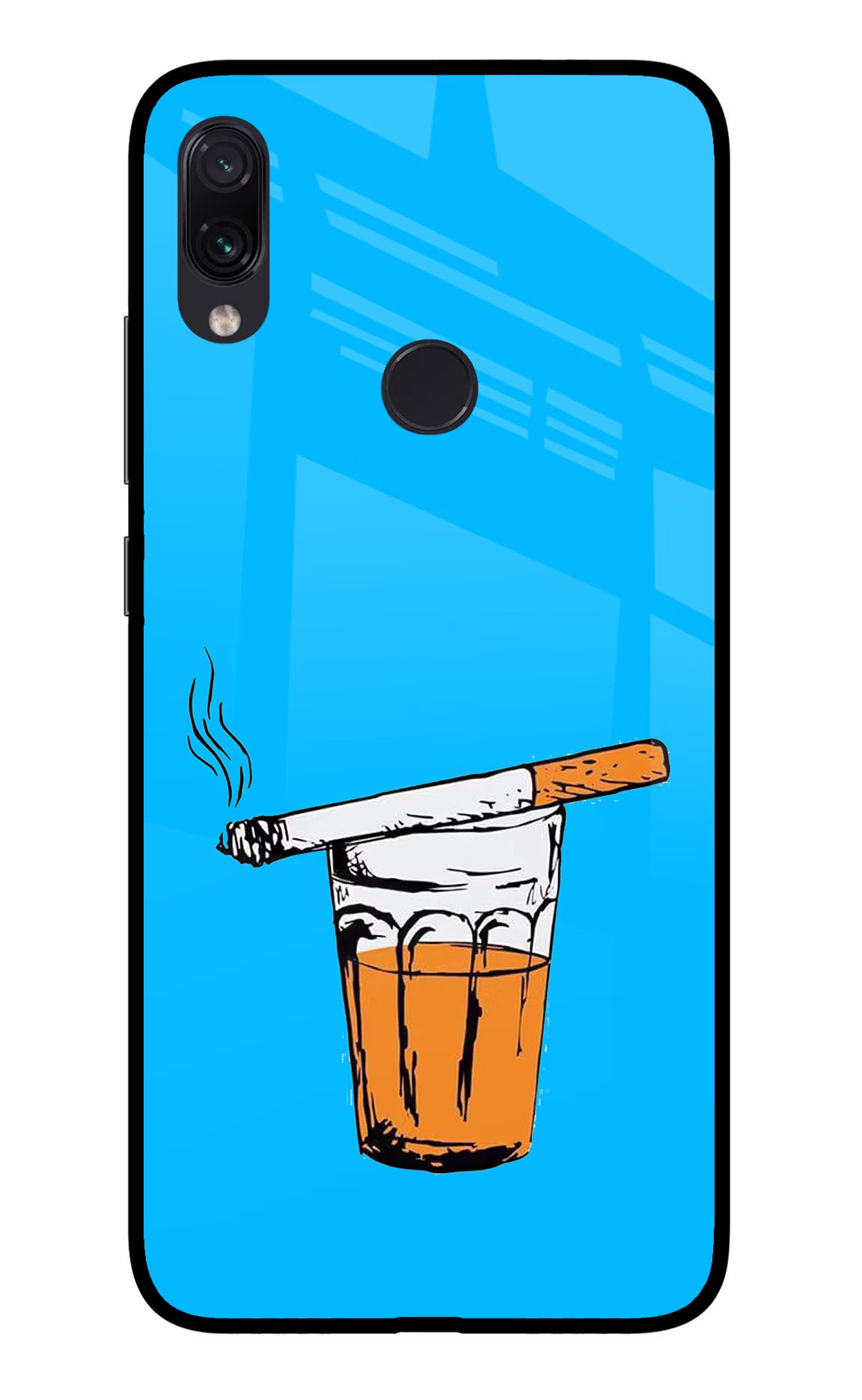 Chai Sutta Redmi Note 7 Pro Glass Case - Chai Sutta Redmi Note 7 Pro Glass Case Chai Sutta Redmi Note 7 Pro Glass Case