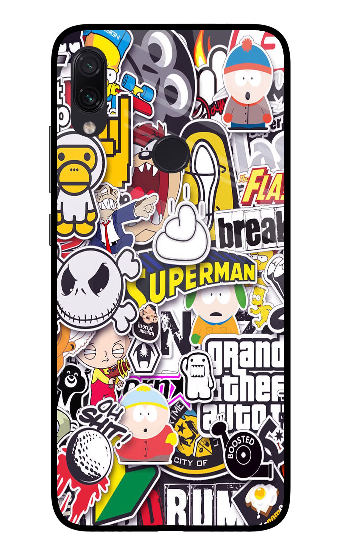 Sticker Bomb Redmi Note 7 Pro Glass Case - Sticker Bomb Redmi Note 7 Pro Glass Case Sticker Bomb Redmi Note 7 Pro Glass Case
