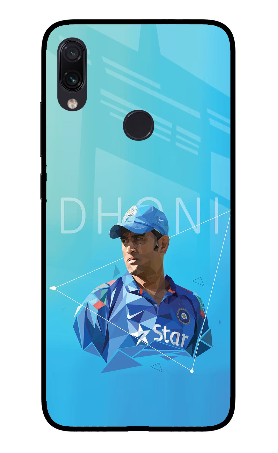 Dhoni Artwork Redmi Note 7 Pro Glass Case - Dhoni Artwork Redmi Note 7 Pro Glass Case Dhoni Artwork Redmi Note 7 Pro Glass Case