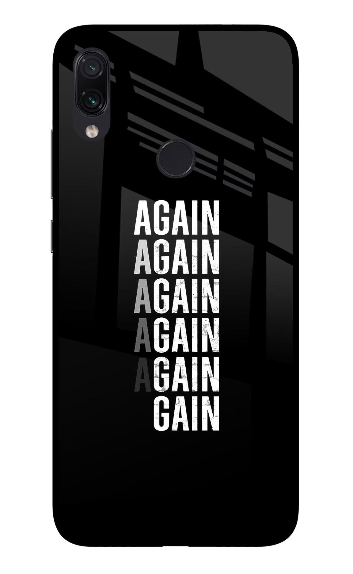 Again Again Gain Redmi Note 7 Pro Glass Case - Again Again Gain Redmi Note 7 Pro Glass Case Again Again Gain Redmi Note 7 Pro Glass Case