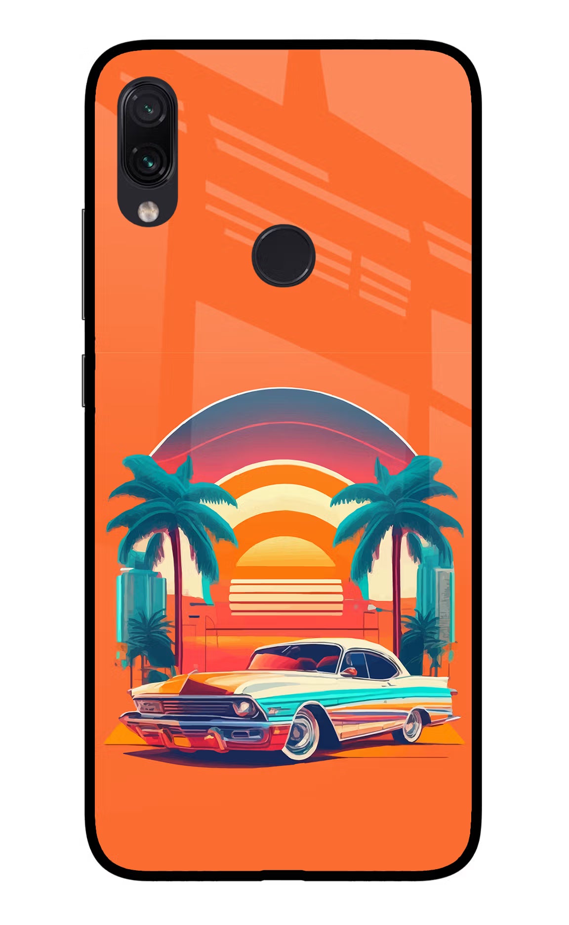 Palm Drive 80s Redmi Note 7 Pro Glass Case - Palm Drive 80s Redmi Note 7 Pro Glass Case Palm Drive 80s Redmi Note 7 Pro Glass Case