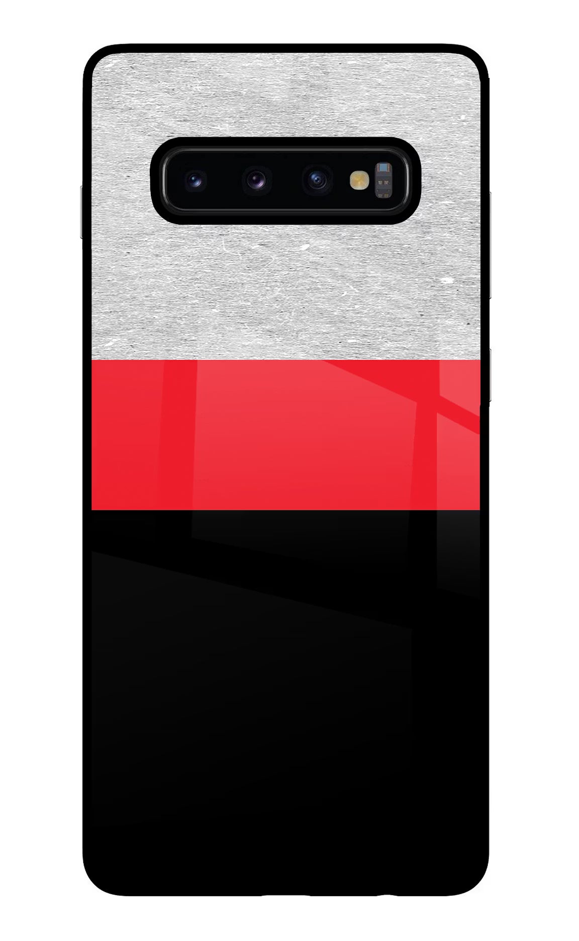 Tri Color Pattern Samsung S10 Plus Glass Case - Tri Color Pattern Samsung S10 Plus Glass Case Tri Color Pattern Samsung S10 Plus Glass Case
