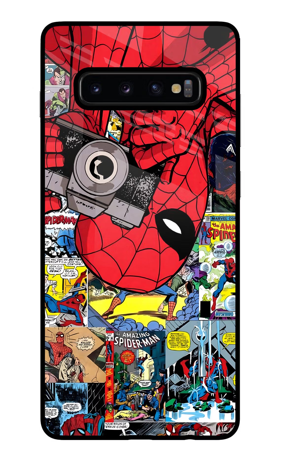 Spider Man Samsung S10 Plus Glass Case - Spider Man Samsung S10 Plus Glass Case Spider Man Samsung S10 Plus Glass Case