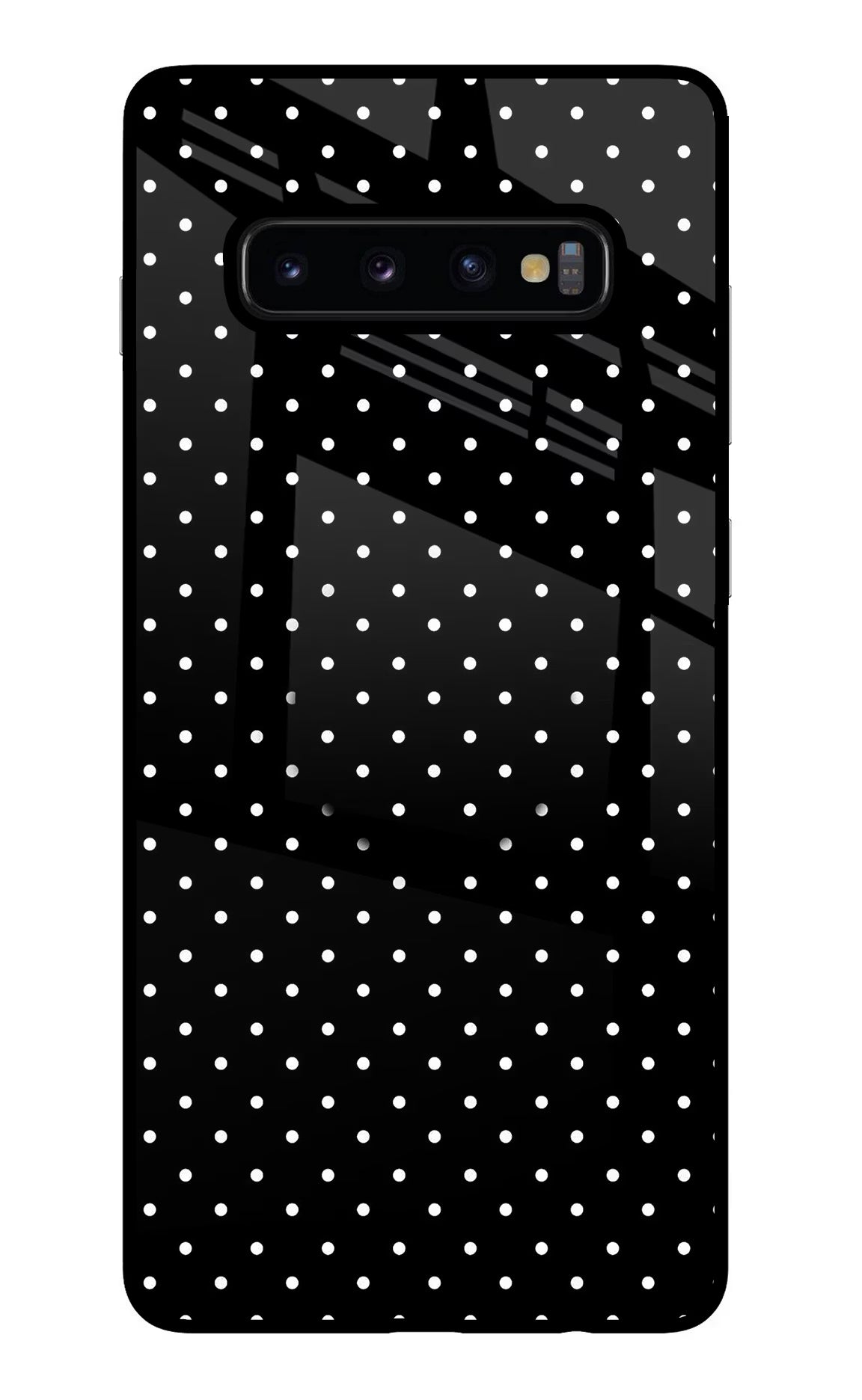 White Dots Samsung S10 Plus Glass Case - White Dots Samsung S10 Plus Glass Case White Dots Samsung S10 Plus Glass Case