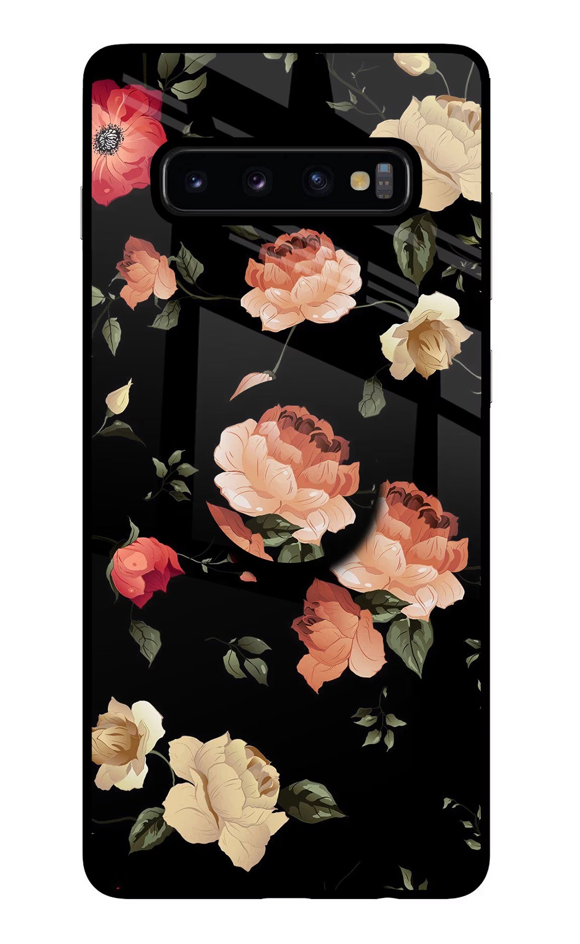 Flowers Samsung S10 Plus Glass Case - Flowers Samsung S10 Plus Glass Case Flowers Samsung S10 Plus Glass Case