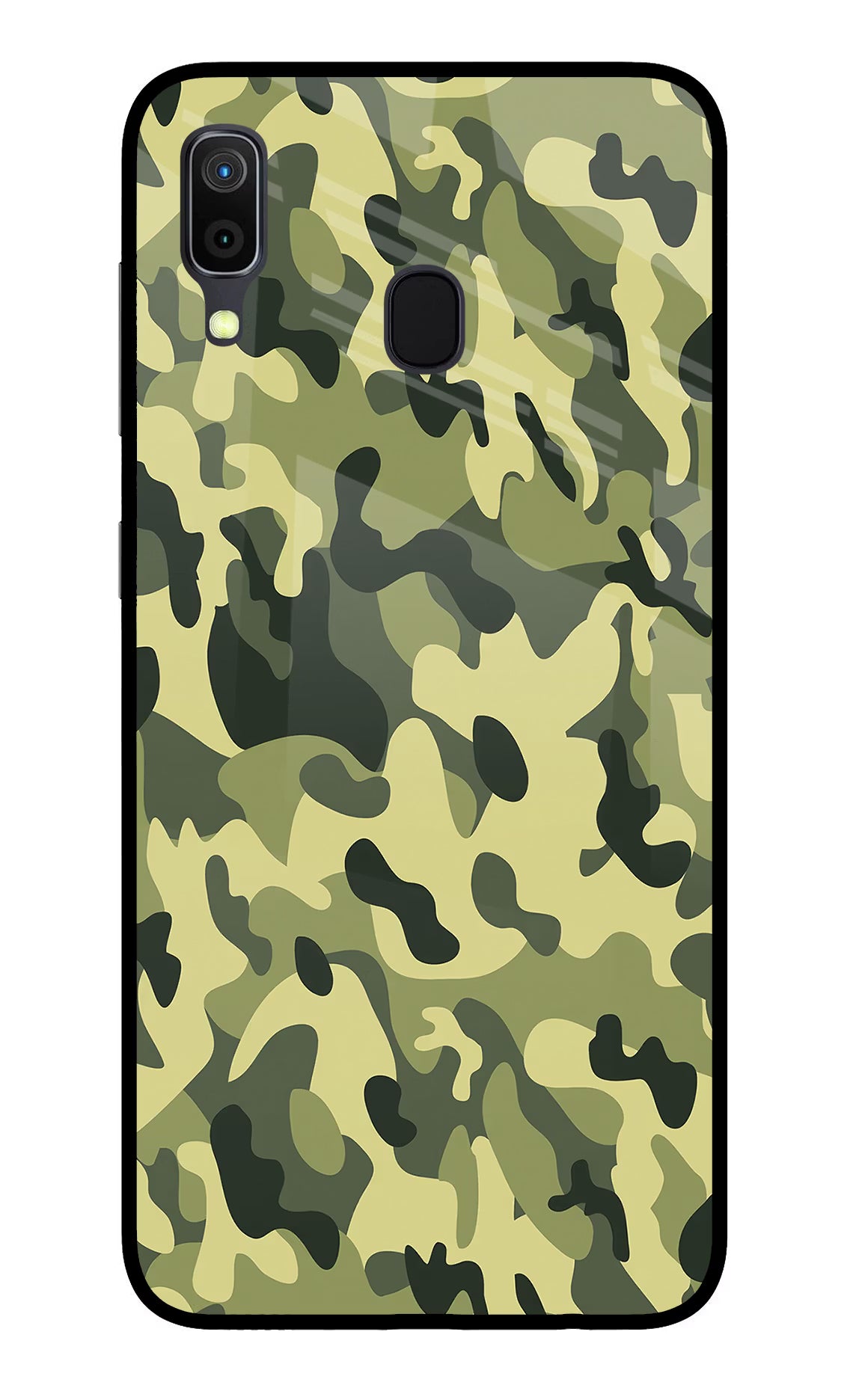 Camouflage Samsung A30 Glass Case - Camouflage Samsung A30 Glass Case Camouflage Samsung A30 Glass Case