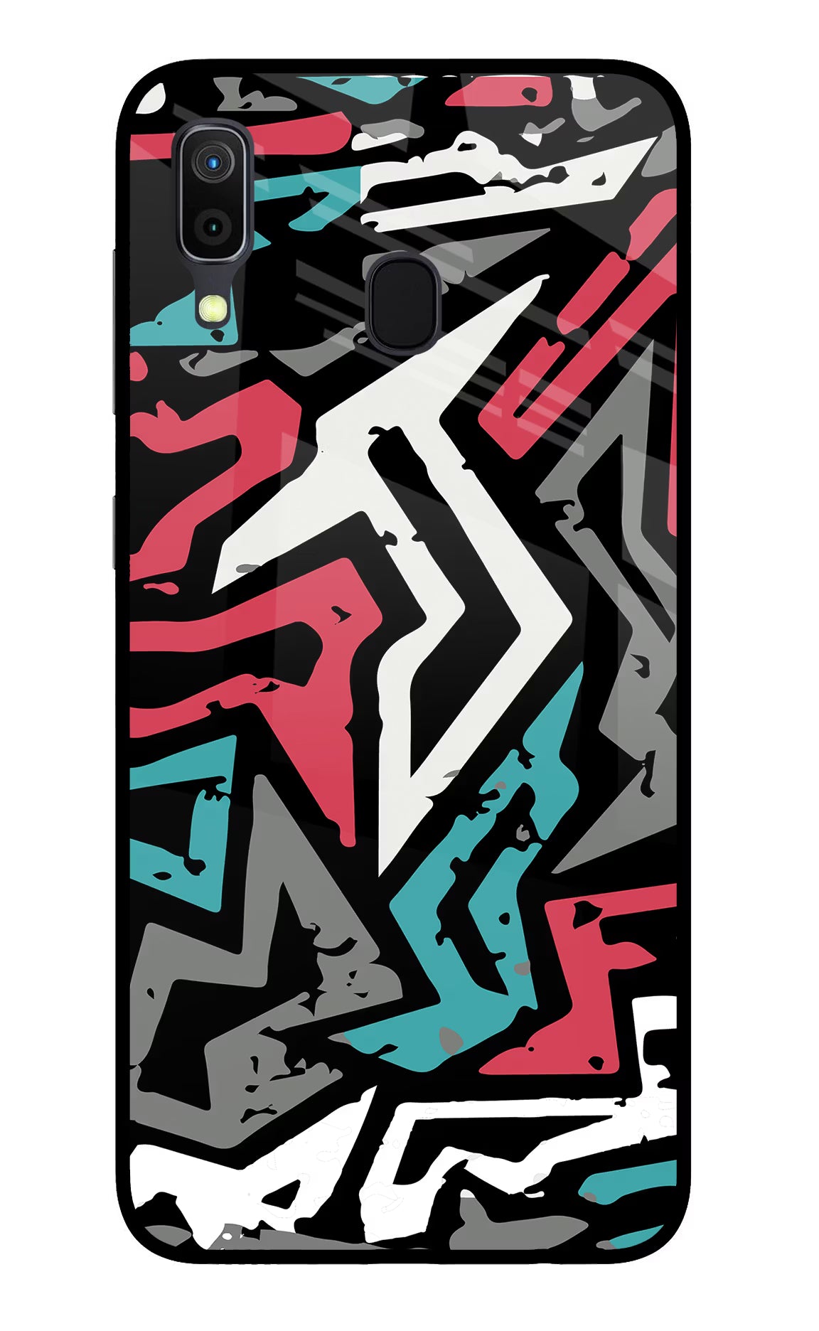 Geometric Graffiti Samsung A30 Glass Case - Geometric Graffiti Samsung A30 Glass Case Geometric Graffiti Samsung A30 Glass Case