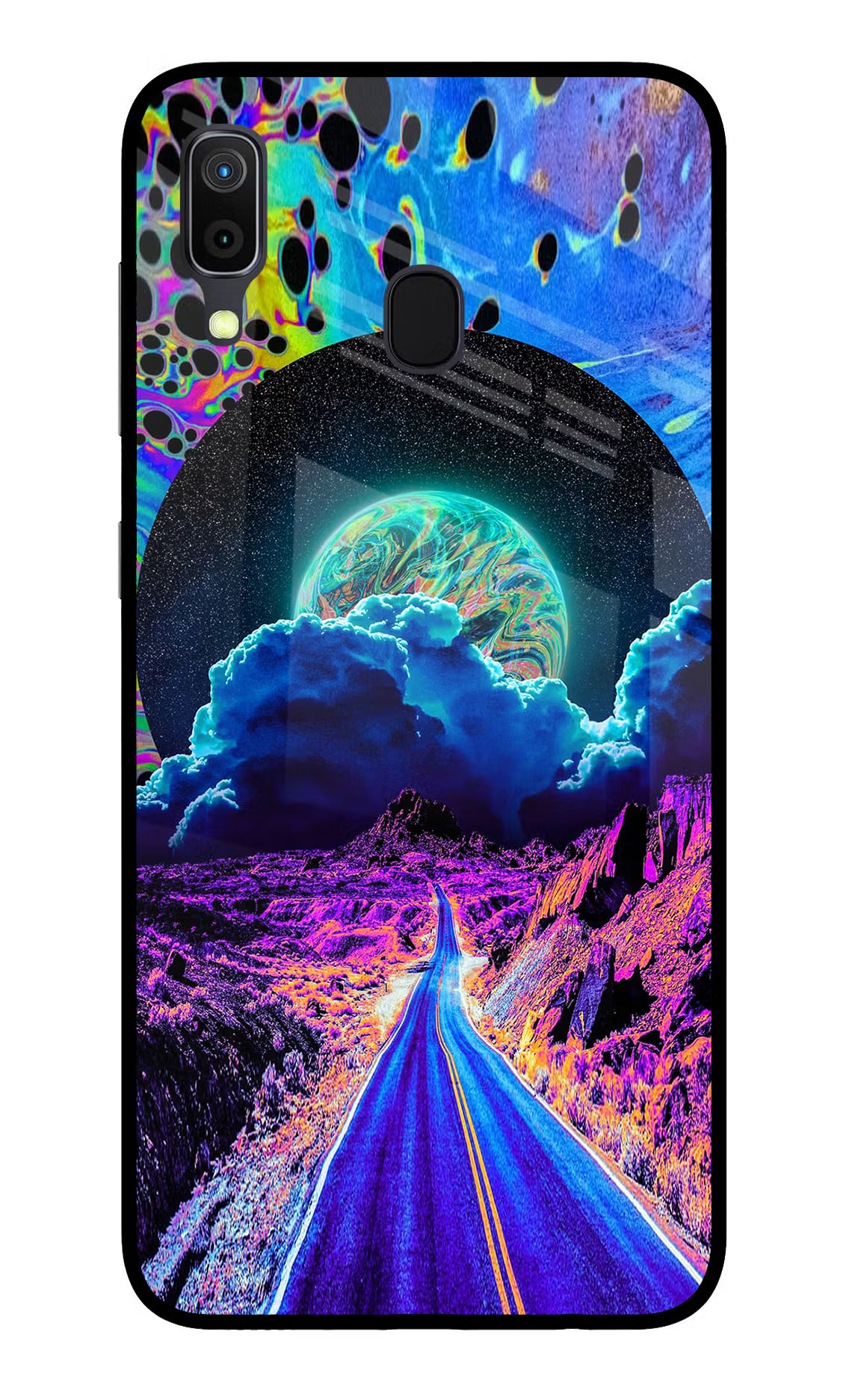 Psychedelic Painting Samsung A30 Glass Case - Psychedelic Painting Samsung A30 Glass Case Psychedelic Painting Samsung A30 Glass Case