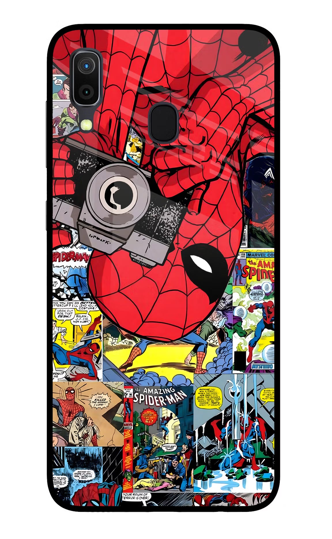 Spider Man Samsung A30 Glass Case - Spider Man Samsung A30 Glass Case Spider Man Samsung A30 Glass Case