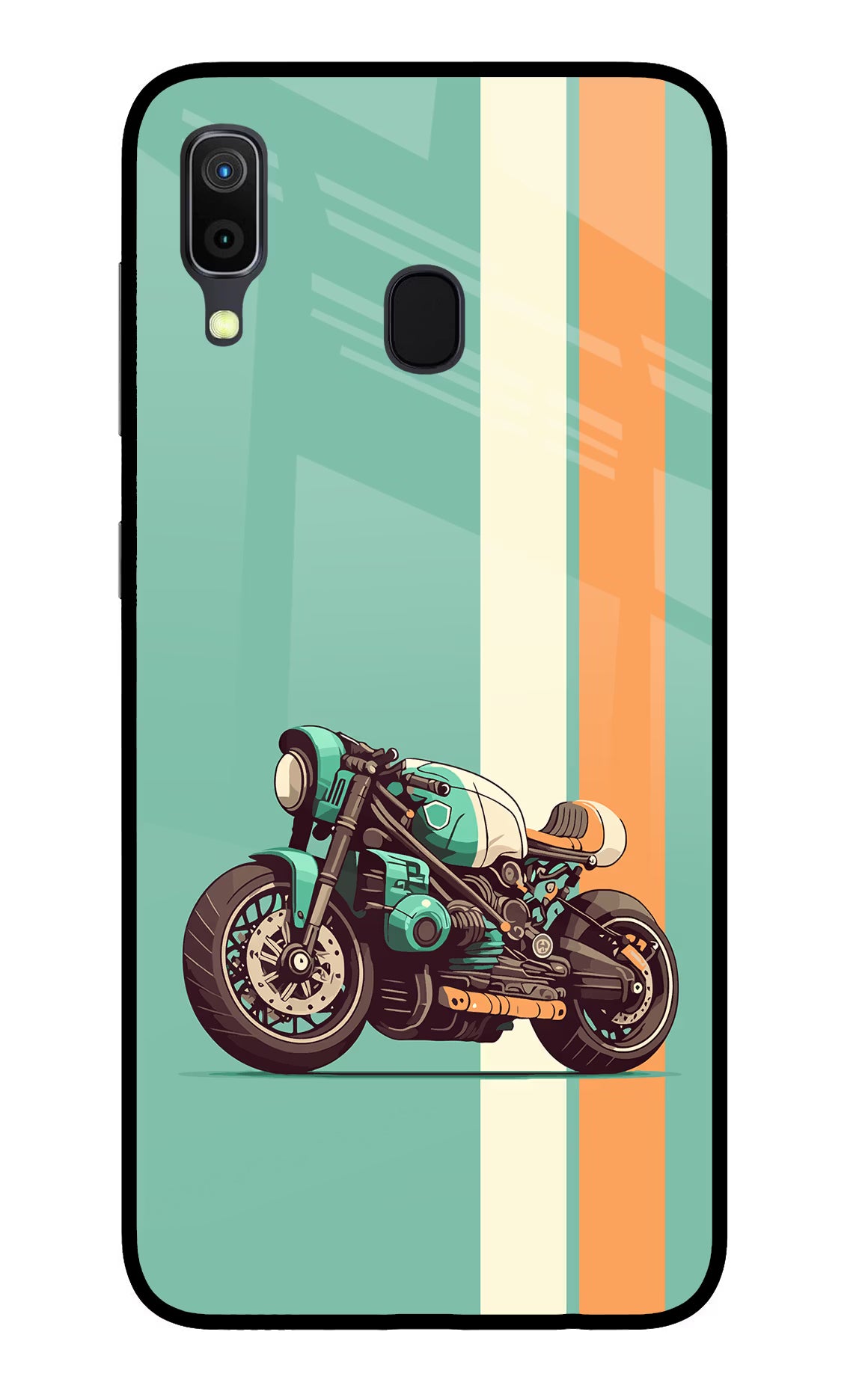 Striped Moto Drift Samsung A30 Glass Case - Striped Moto Drift Samsung A30 Glass Case Striped Moto Drift Samsung A30 Glass Case