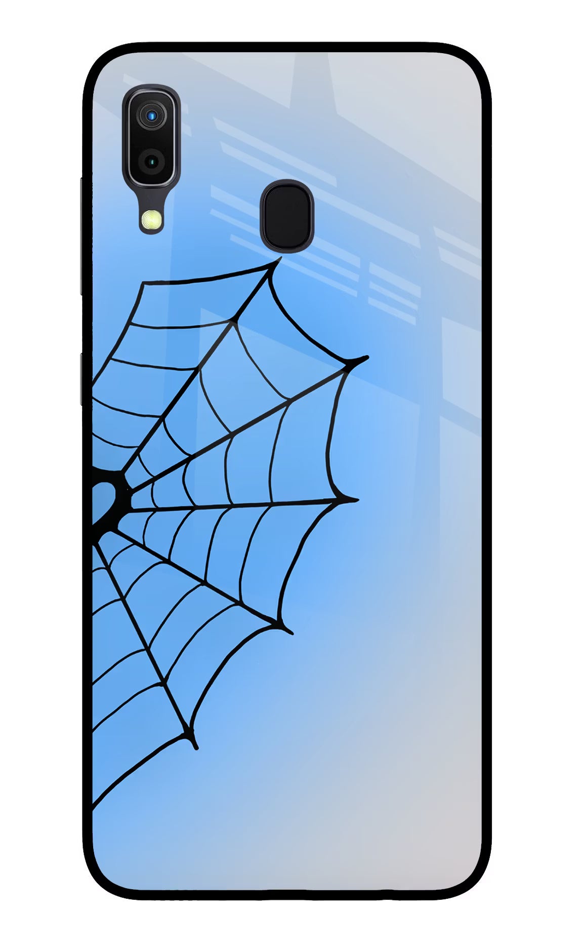 Blue Web Samsung A30 Glass Case - Blue Web Samsung A30 Glass Case Blue Web Samsung A30 Glass Case
