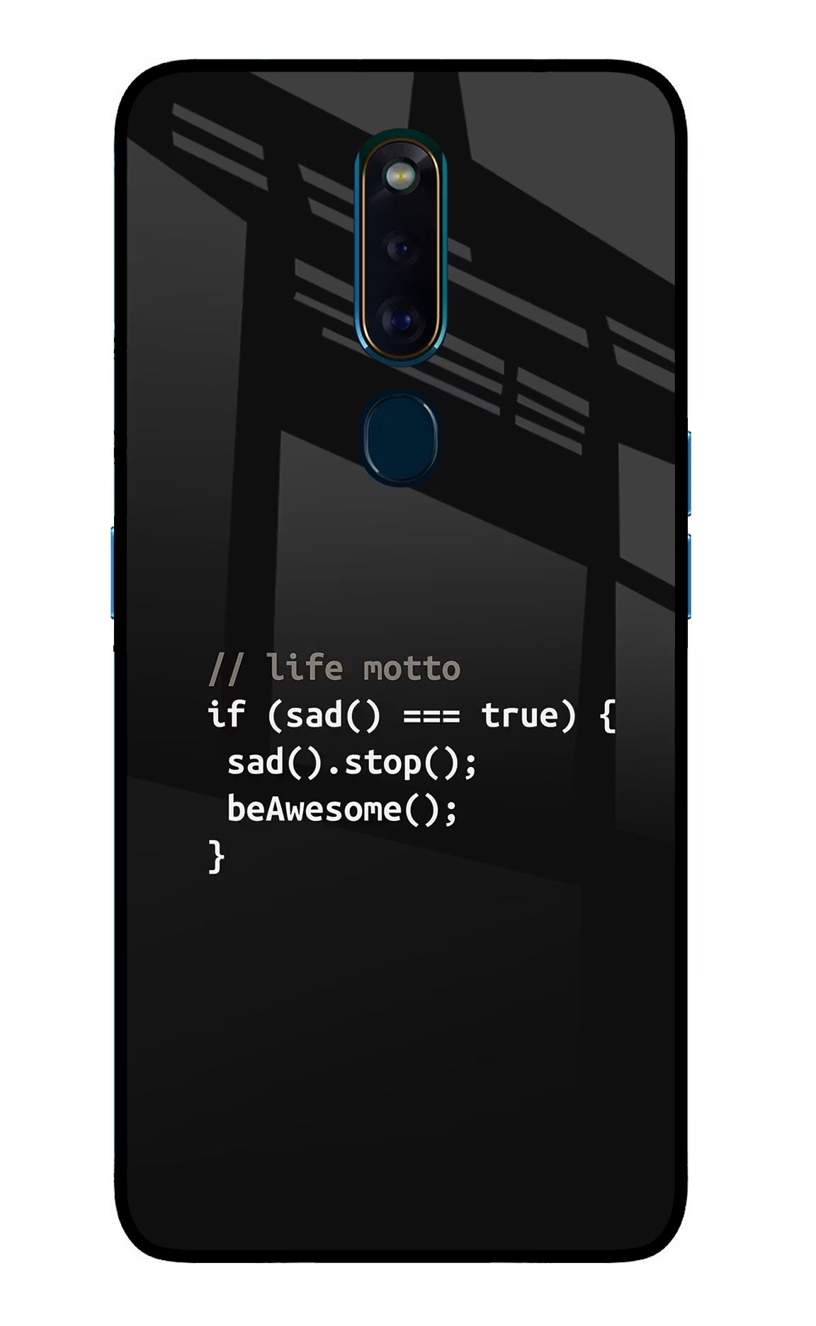 Life Motto Code Oppo F11 Pro Glass Case - Life Motto Code Oppo F11 Pro Glass Case Life Motto Code Oppo F11 Pro Glass Case