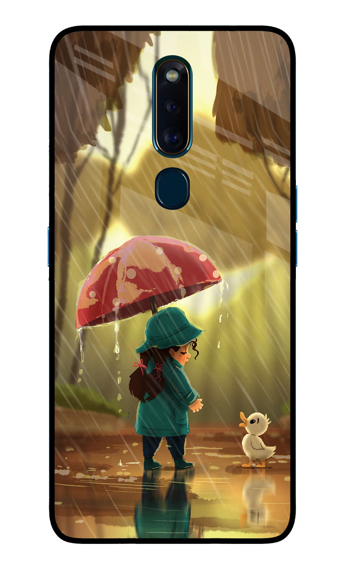 Rainy Day Oppo F11 Pro Glass Case - Rainy Day Oppo F11 Pro Glass Case Rainy Day Oppo F11 Pro Glass Case