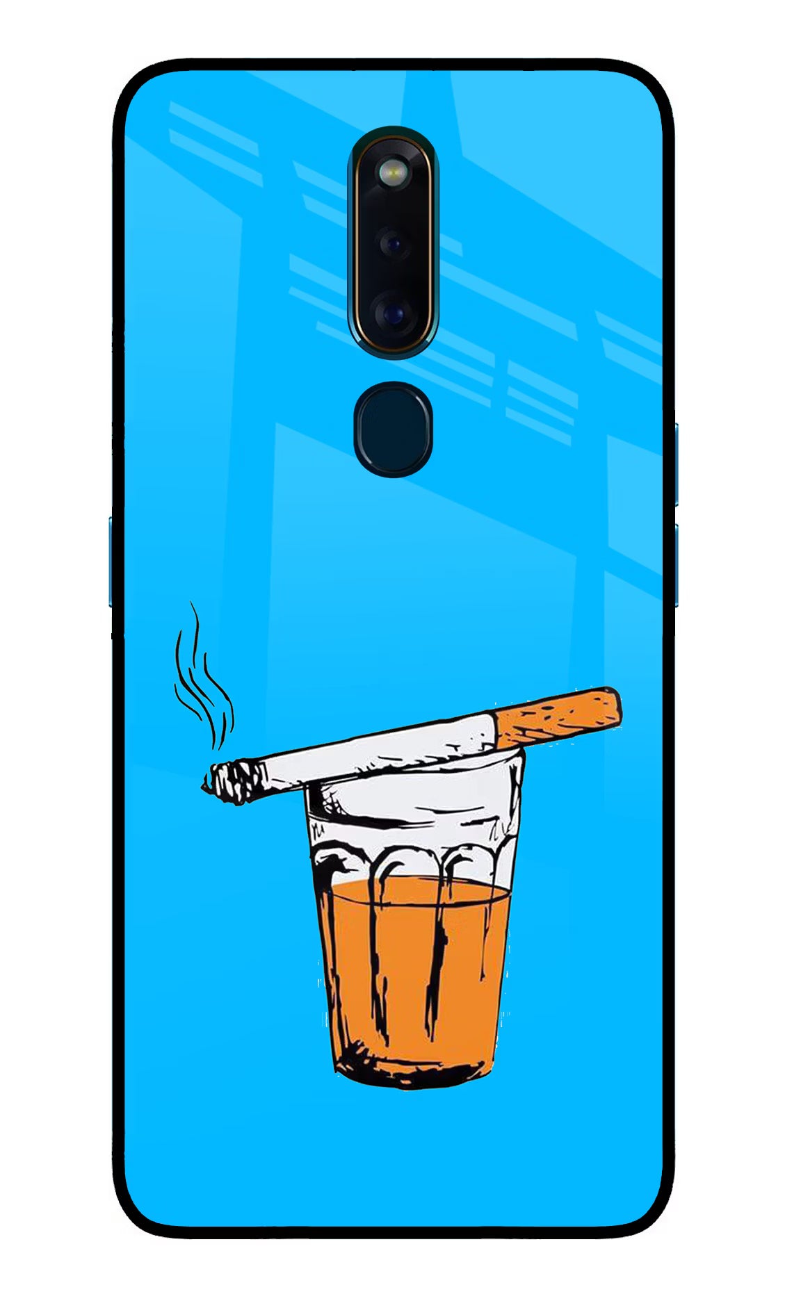 Chai Sutta Oppo F11 Pro Glass Case - Chai Sutta Oppo F11 Pro Glass Case Chai Sutta Oppo F11 Pro Glass Case